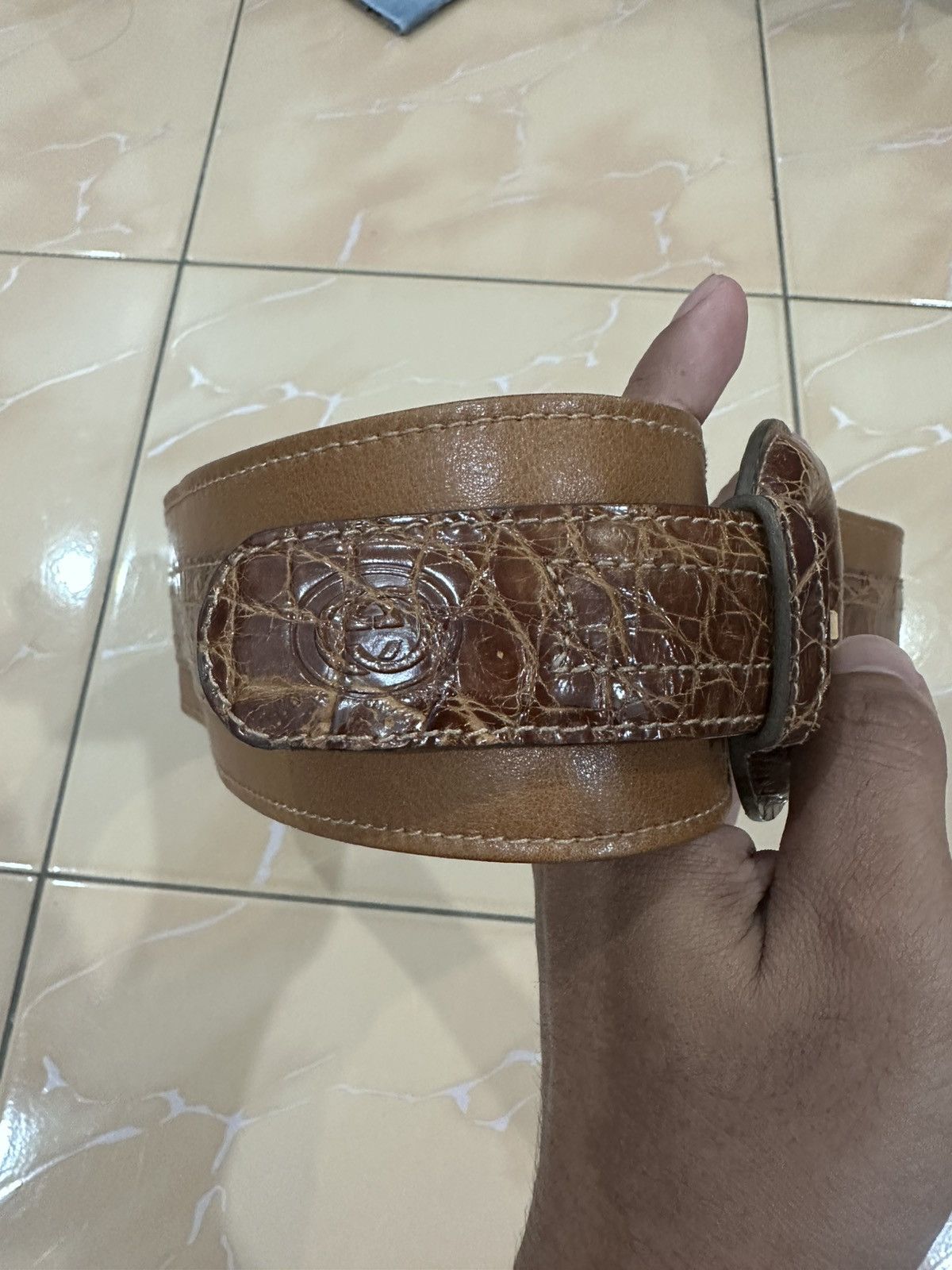 Gucci Gucci Wide Leather Belt Size ONE SIZE - 3 Thumbnail