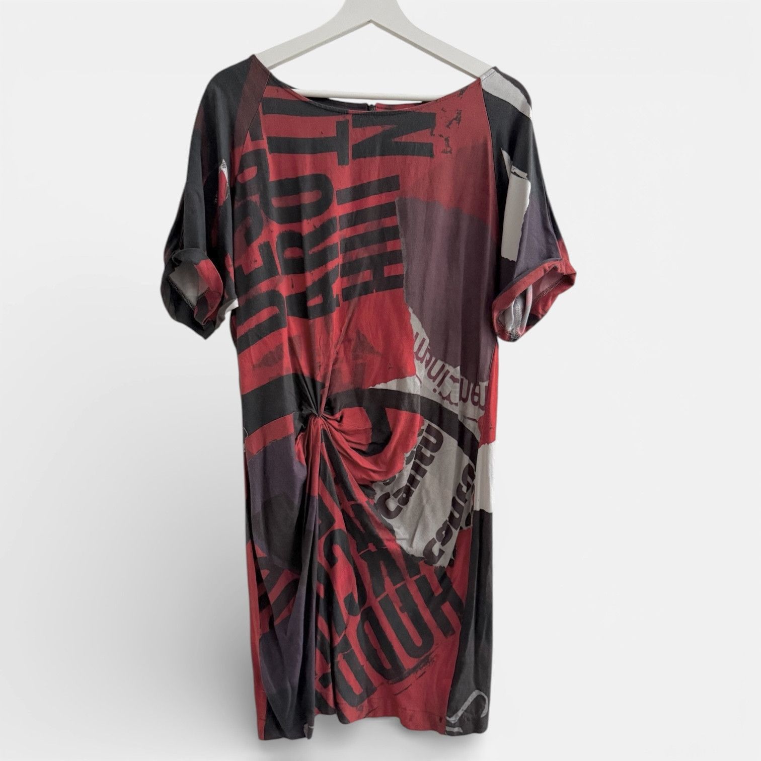 Desigual Desigual Dress Newspaper Print Y2K Size L / US 10 / IT 46 - 10 Thumbnail