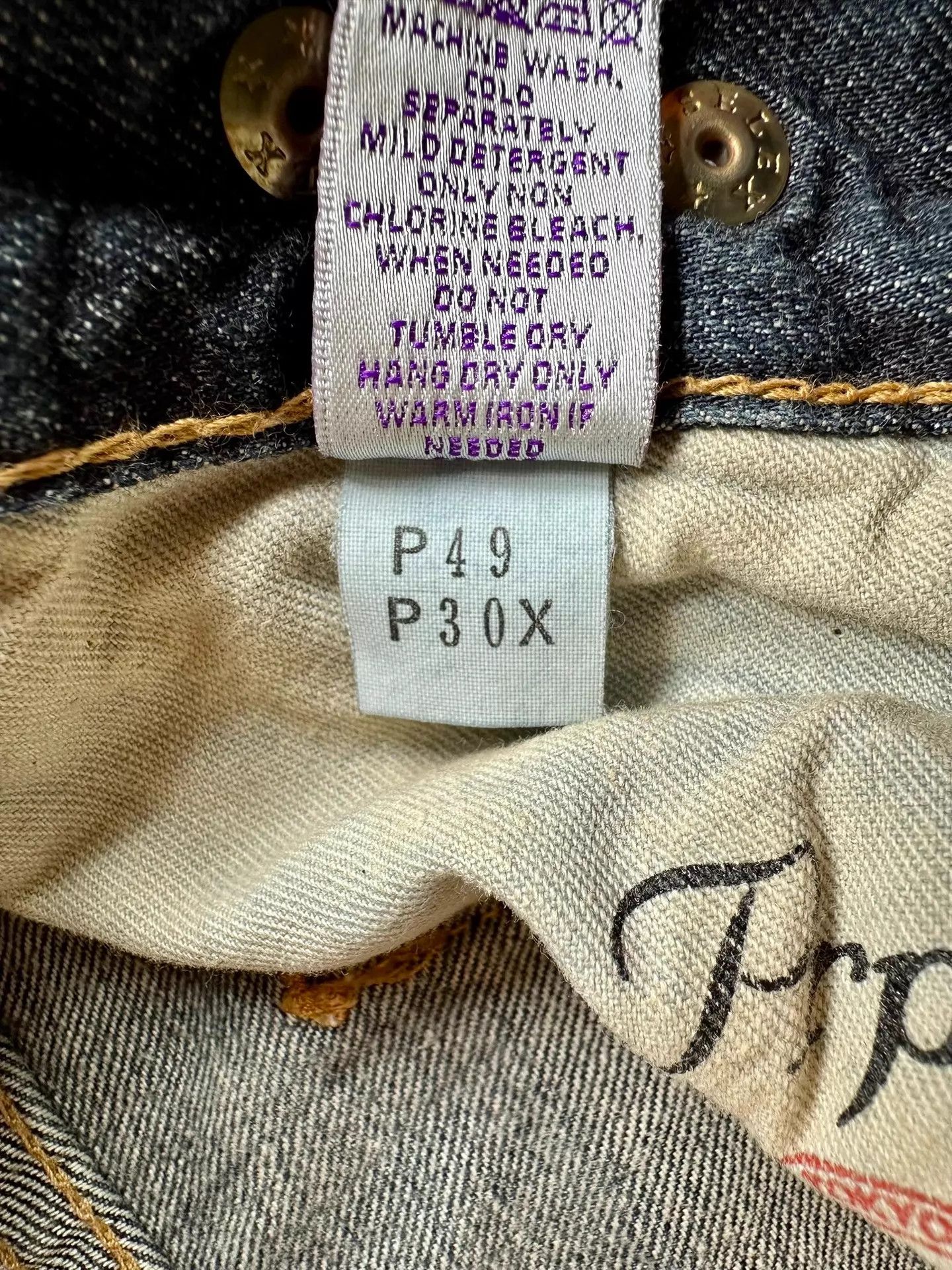 Prps Prps Purple P49P30X Heavy Wash Riveted Distressed Jeans 34 Size US 34 / EU 50 - 9 Thumbnail