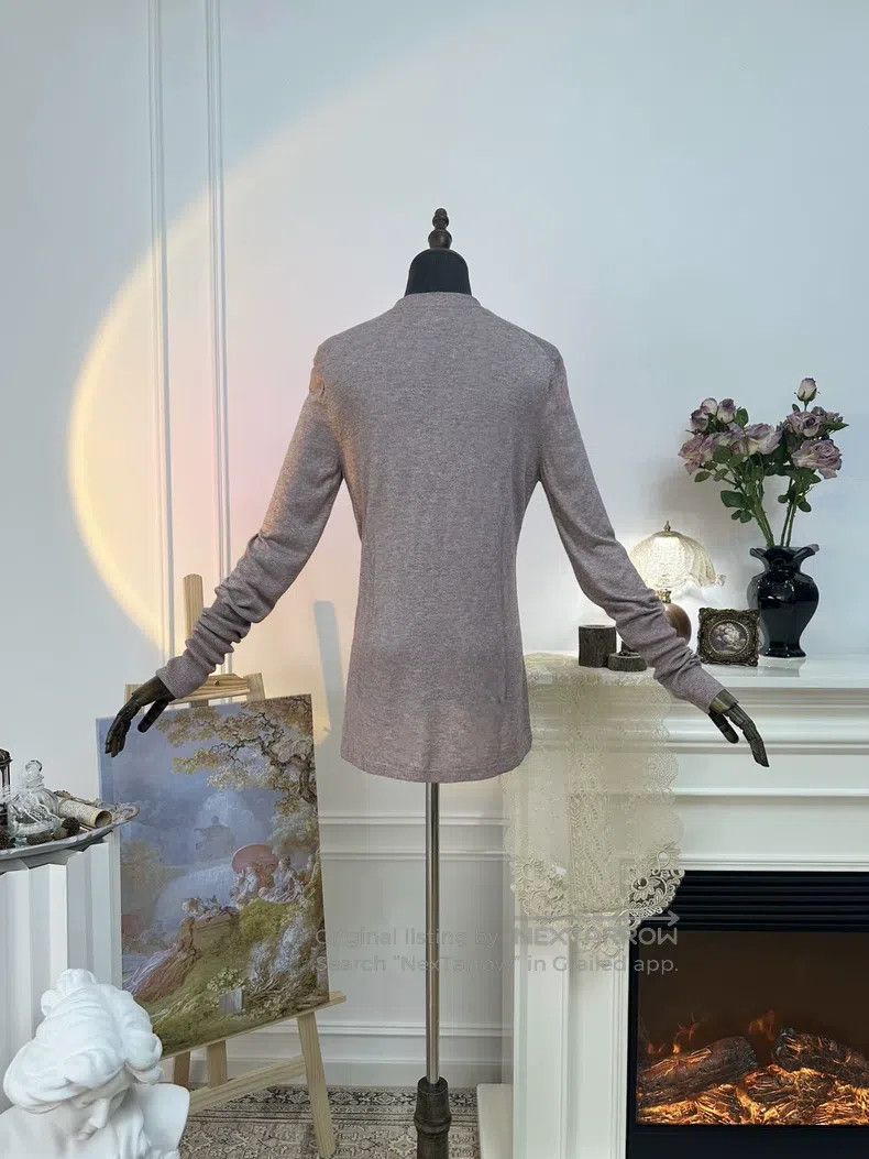 Hermes Hermes Slim Cashmere Open Front Long Sleeve Cardigan Jacke Size S / US 4 / IT 40 - 2 Thumbnail