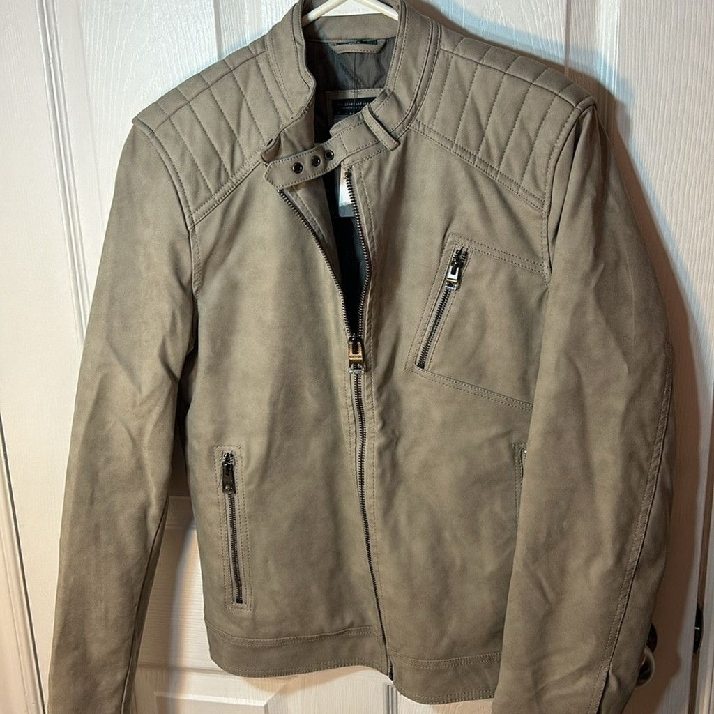 Guess Guess NWT Men's Grey motorcycle drew suedes Jacket size XS Size US XS / EU 42 / 0 - 14 Thumbnail