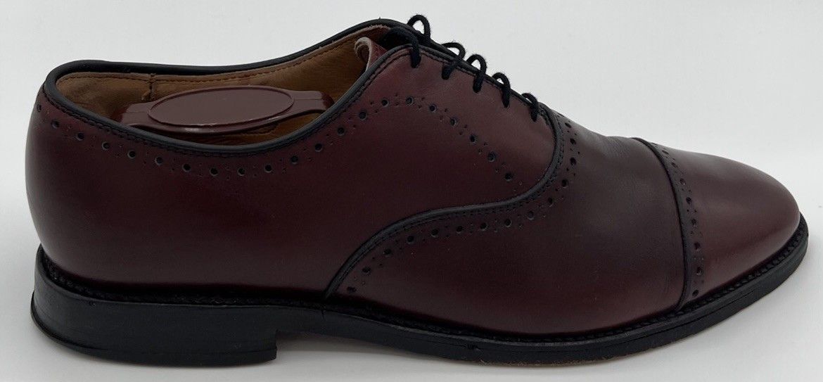 Allen Edmonds Allen Edmonds HALE Size 9C Burgundy Oxfords Leather Cap Toe Size US 9 / EU 42 - 3 Thumbnail