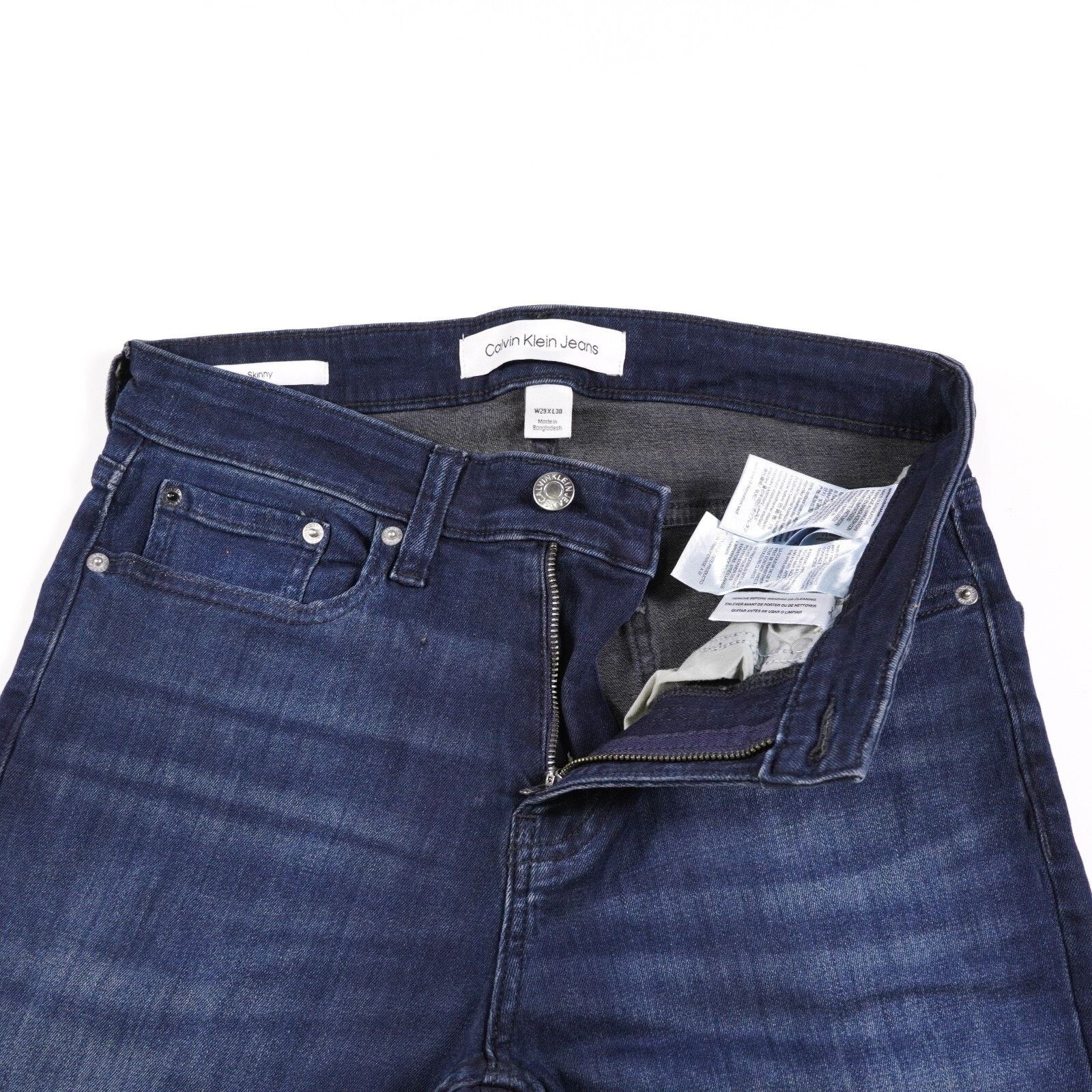 Calvin Klein Calvin Klein Denim Slim Skinny Jeans Straight Leg Pant 29x30 Size US 29 - 6 Thumbnail