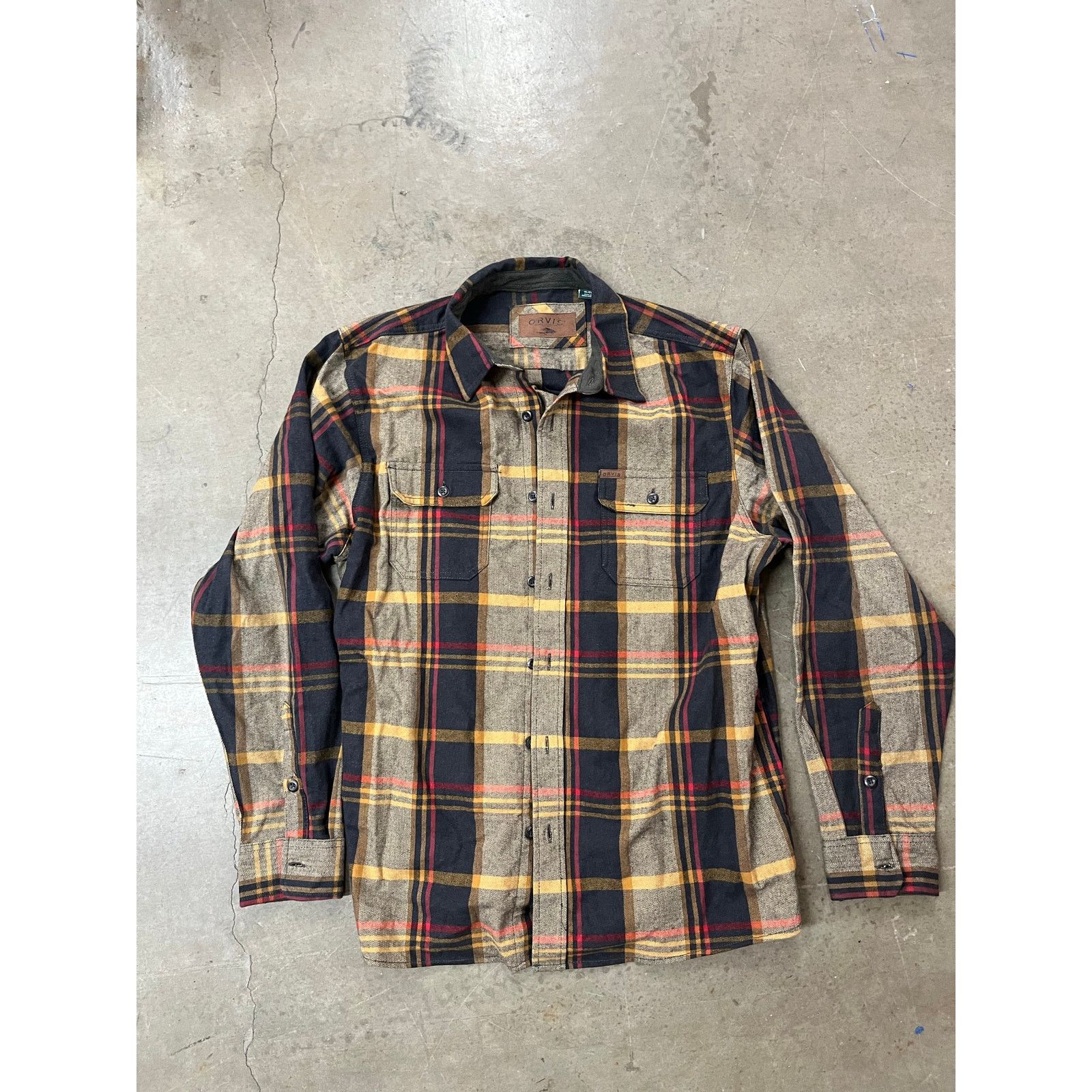 Orvis Orvis - Flannel Shirt Heavyweight/ XL / Brown Multi Size US XL / EU 56 / 4 - 2 Thumbnail