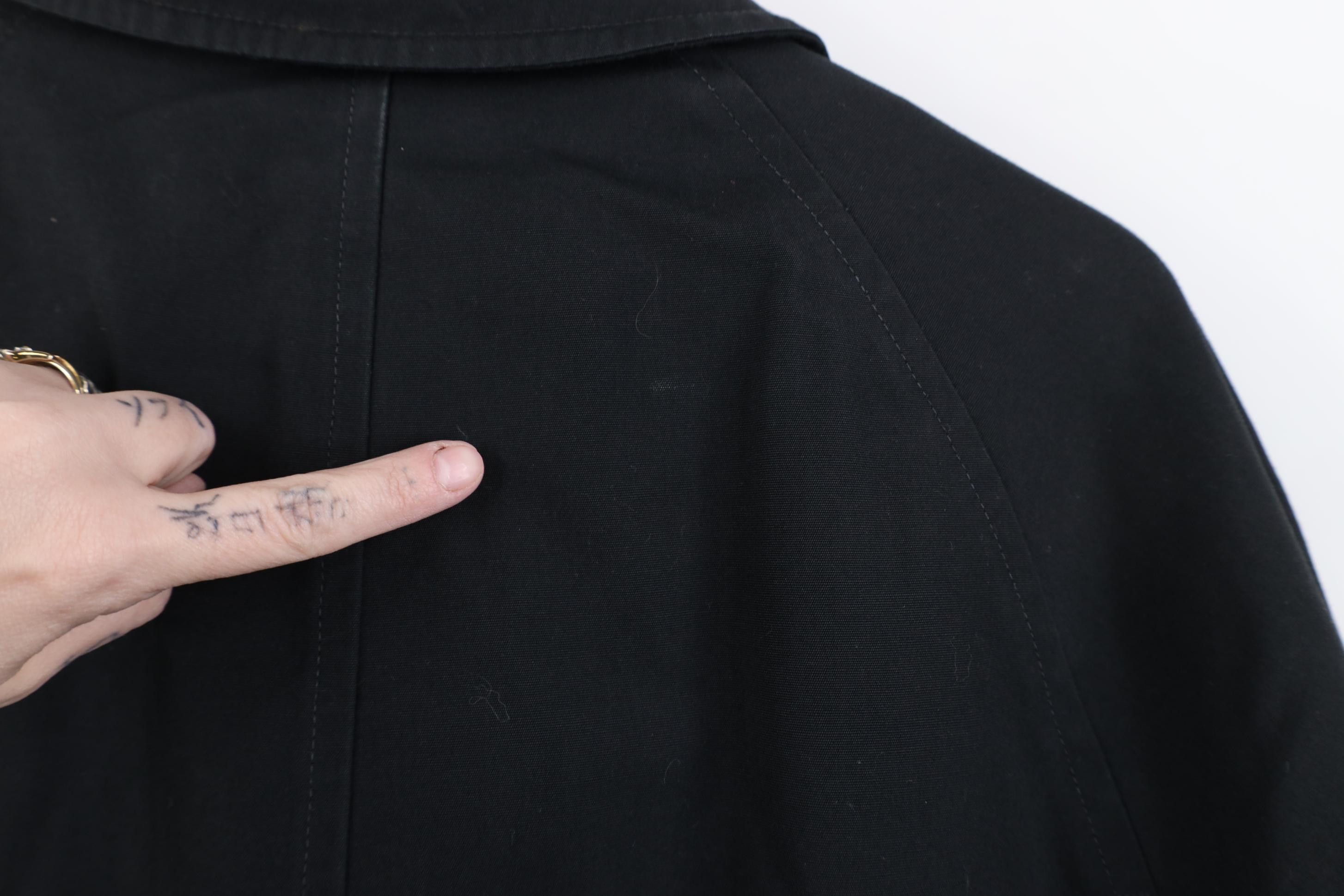 Vintage Vintage 50s 60s Lined Trench Coat Rain Jacket Black USA Size US L / EU 52-54 / 3 - 19 Thumbnail
