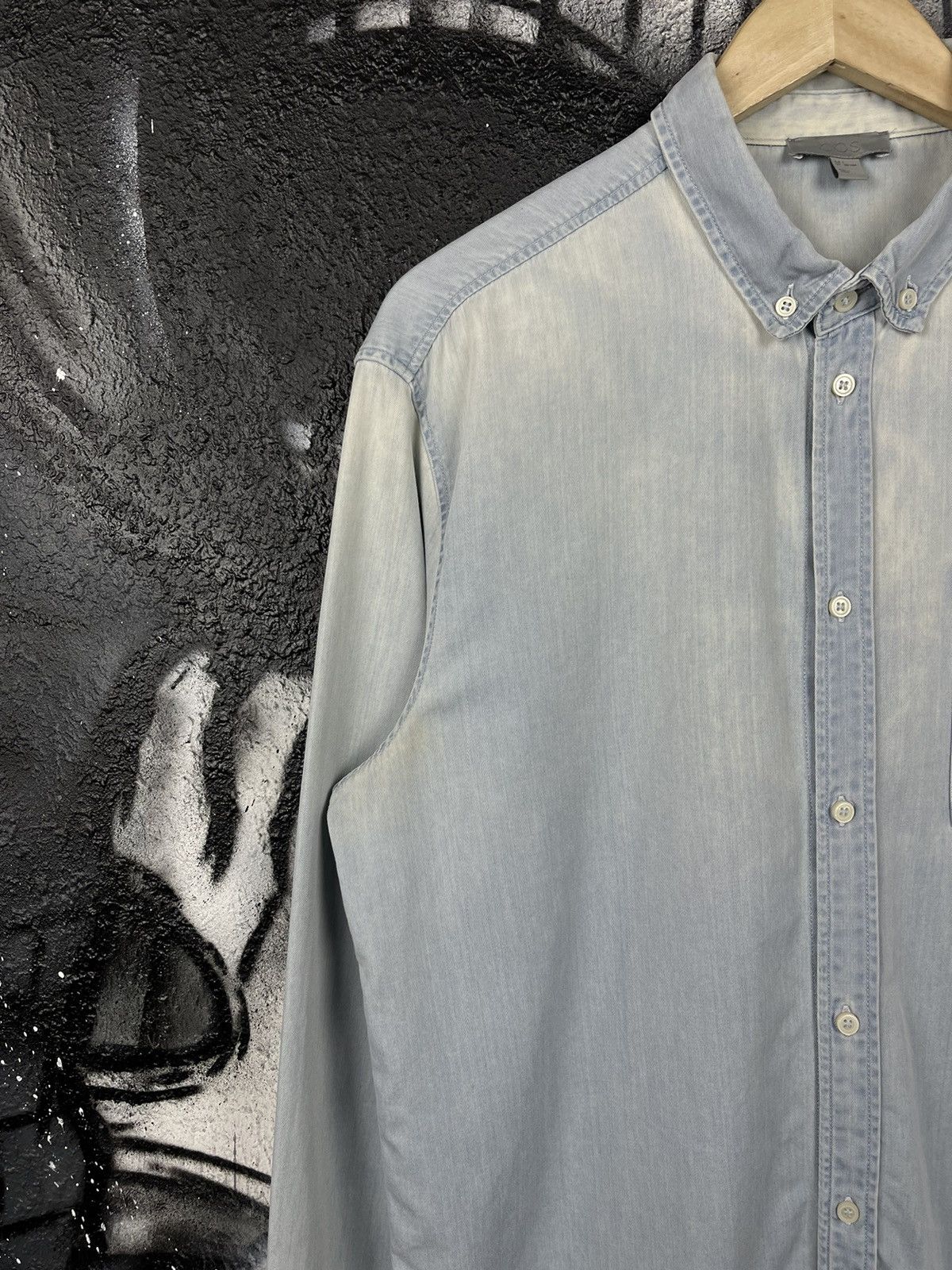 Cos × Designer COS Washed Blue Designed Shirt Button Up Men’s Size L Size US L / EU 52-54 / 3 - 4 Thumbnail