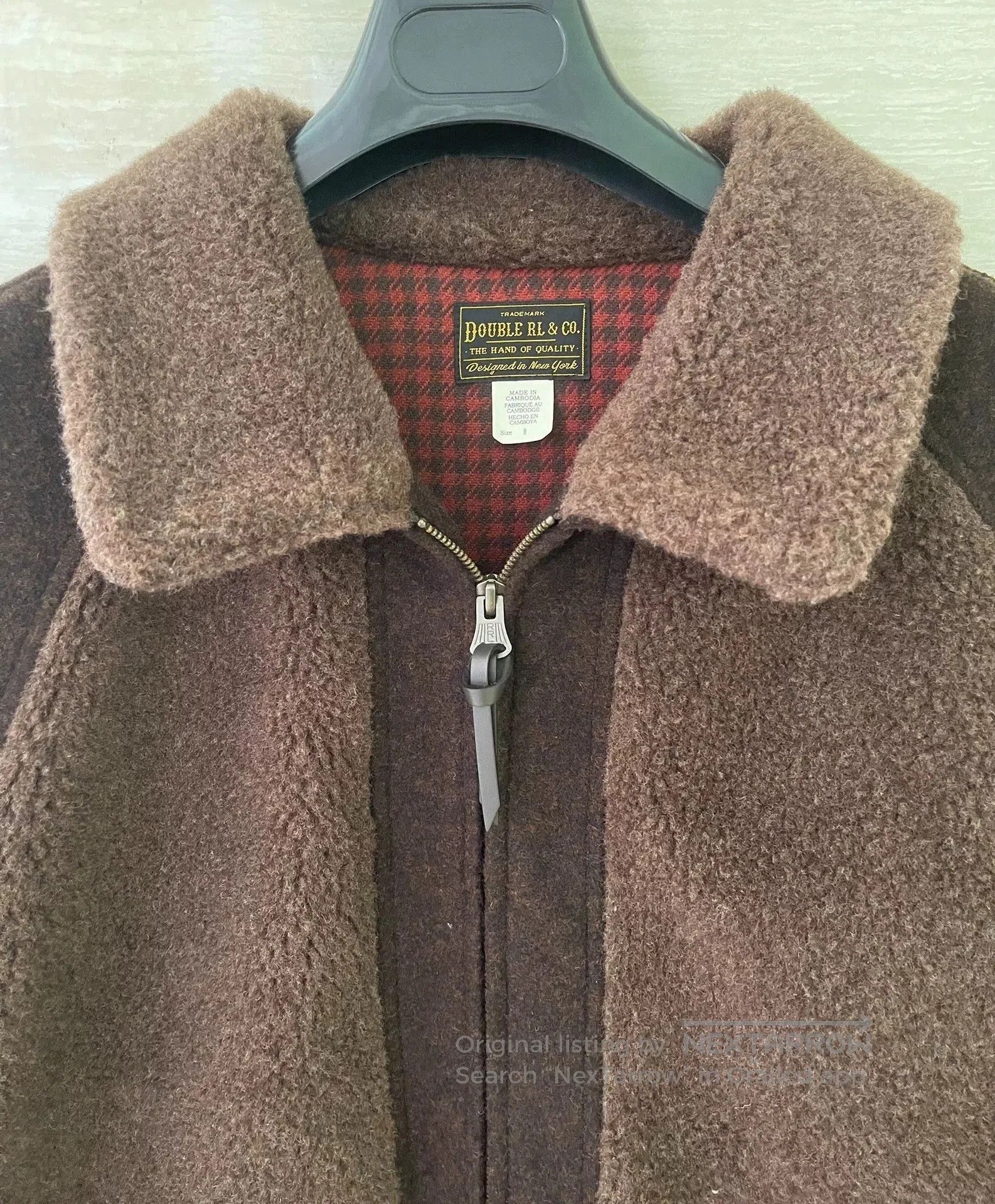 RRL Ralph Lauren DOUBLE RL Shearling Wool Blend Jacket. Size US M / EU 48-50 / 2 - 3 Thumbnail