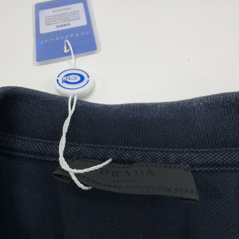 Prada Prada Navy Stripe Logo Polo Shirt-2506 Size US M / EU 48-50 / 2 - 8 Thumbnail