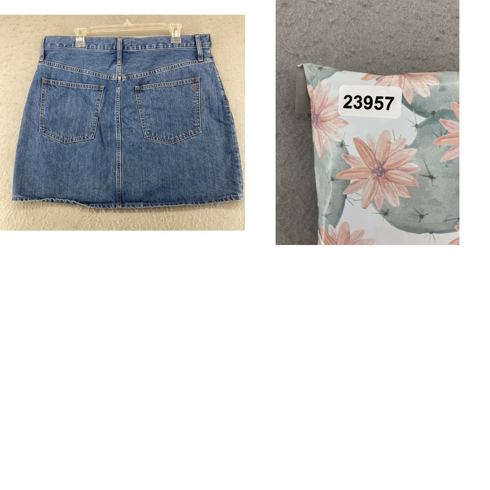 Madewell Madewell Women's Denim Skirt Mini 32 Blue Straight Casual Summer Boho Pockets Size 24" / US 00 / IT 34 - 8 Thumbnail