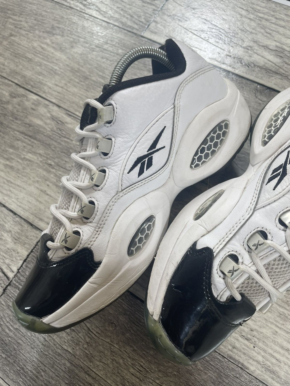 Reebok Rare Vintage Reebok Question Low Patent Blck White Size US 8 / EU 41 - 8 Thumbnail