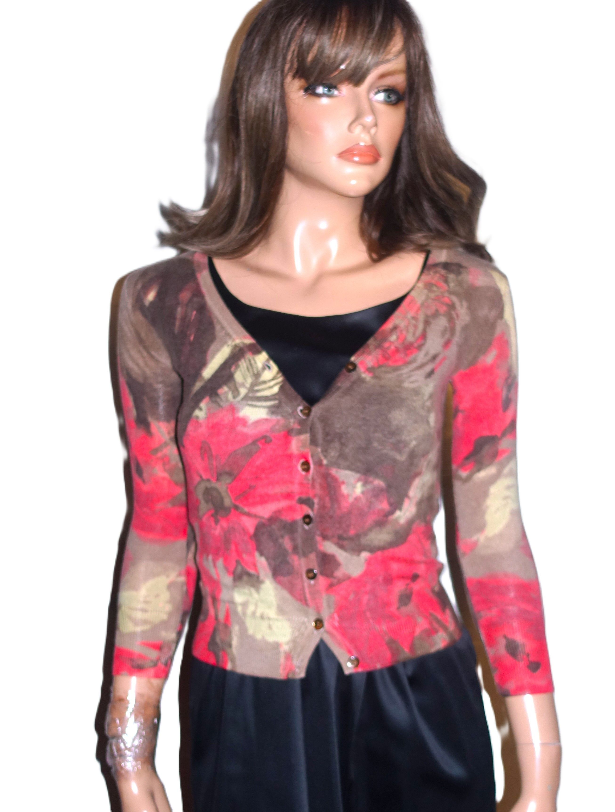 J.Crew J. Crew Floral Wool Cardigan Sweater XS Size XS / US 0-2 / IT 36-38 - 2 Thumbnail