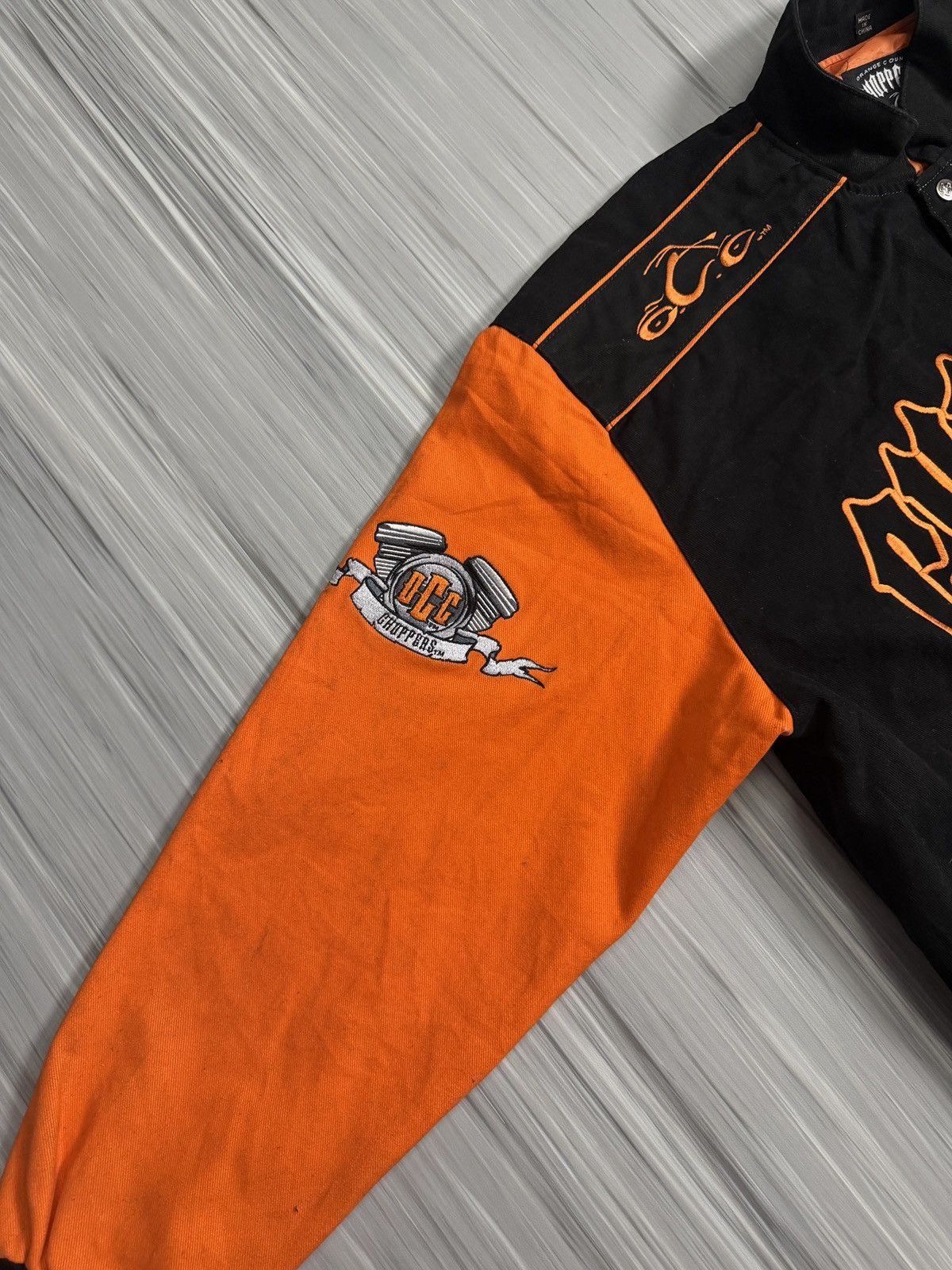West Coast Choppers Orange County Choppers OCC Racing Jacket Black Orange Y2K Size US XL / EU 56 / 4 - 6 Thumbnail