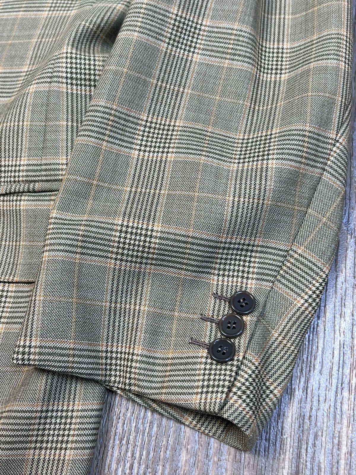 Brioni Brioni Parigi Wool Olive Check Blazer Two Buttons 52 Size 52S - 7 Thumbnail
