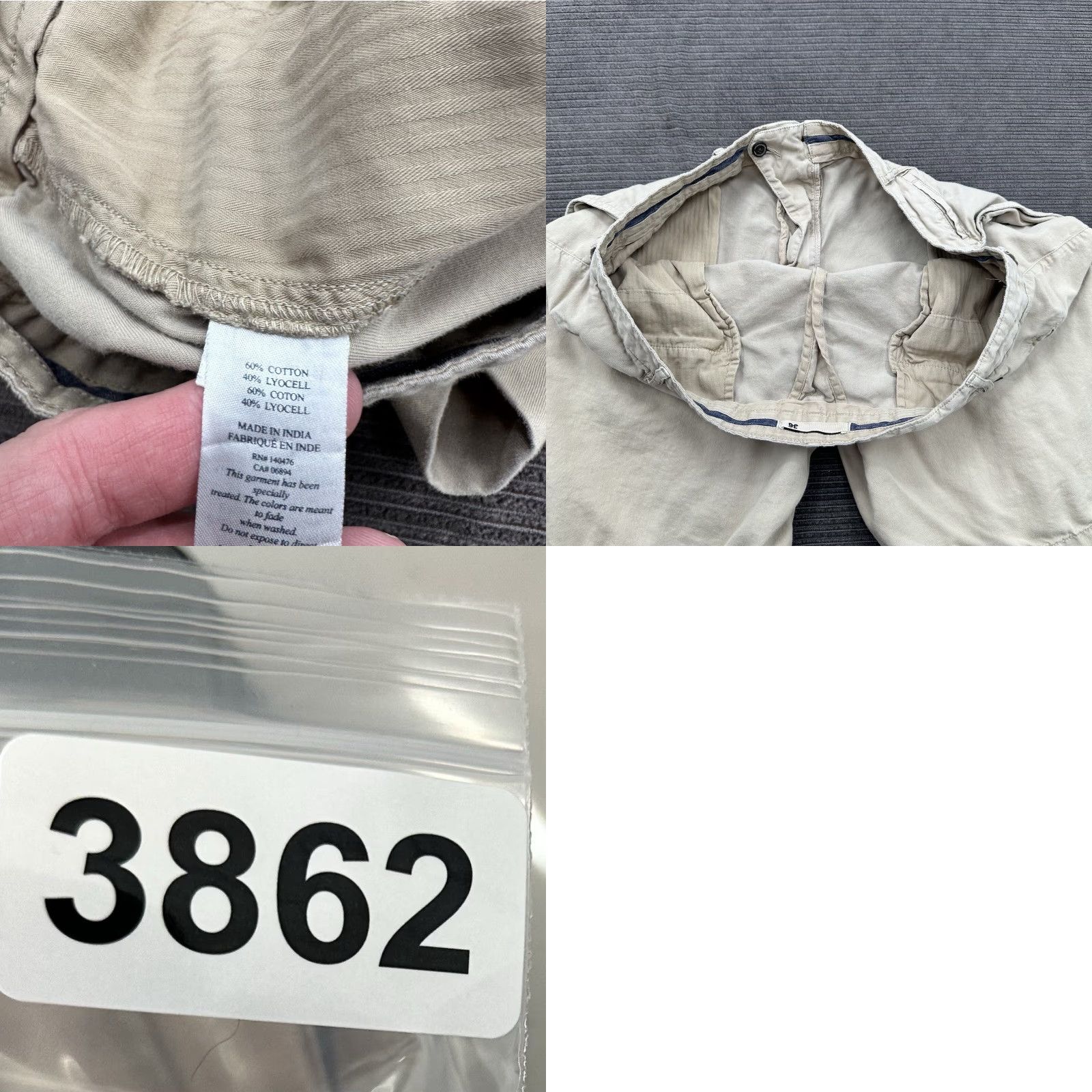 Faherty Faherty Shorts Men 36 Chino Cotton Beige Beach Casual Pattern Solid Front Flat Front Pockets Logo Regular Inseam 9in Size US 36 / EU 52 - 8 Thumbnail