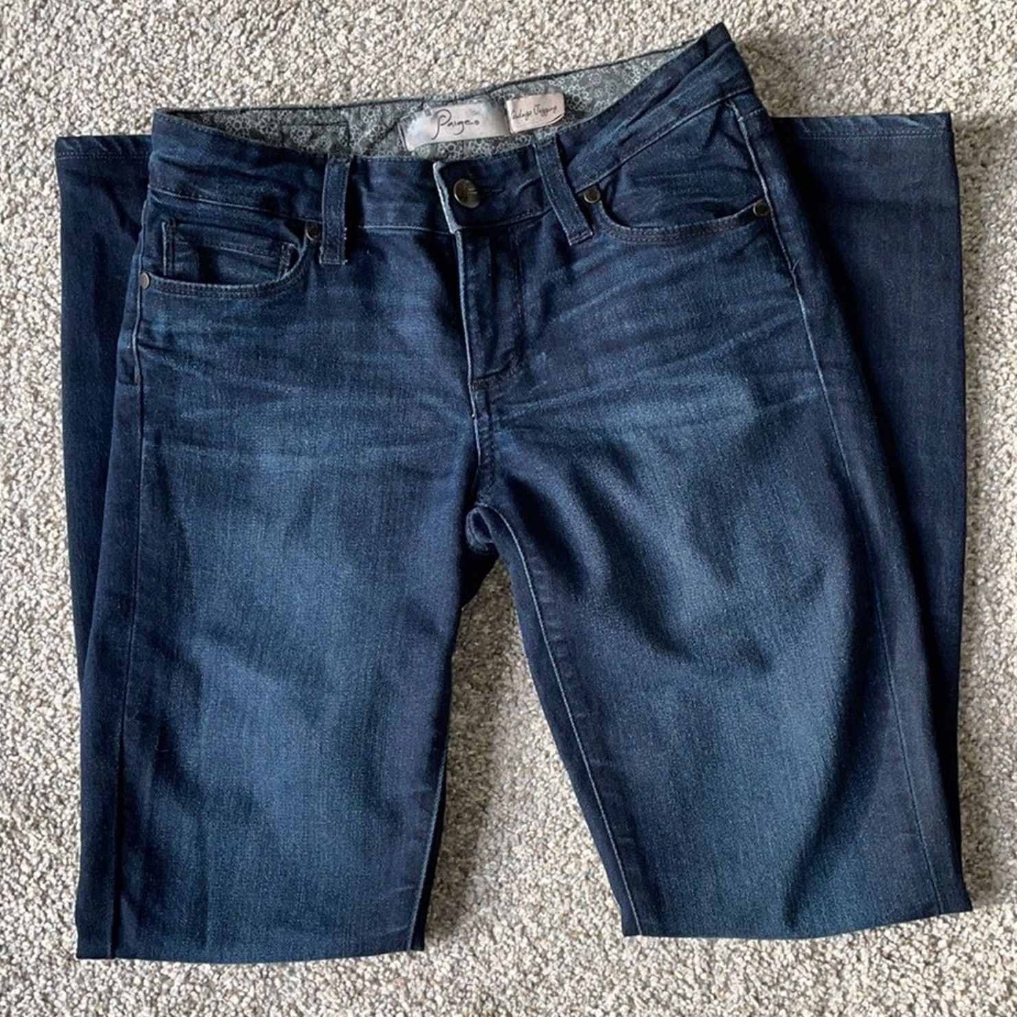 Paige Paige Verdugo Jegging 25 Womens Skinny Jeans Dark Wash Denim Size 26" / US 2 / IT 38 - 2 Thumbnail