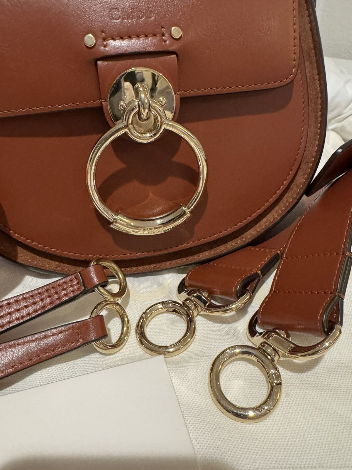 Chloe Chloé Tess Ring-Embellished Shoulder Bag Size ONE SIZE - 7 Thumbnail