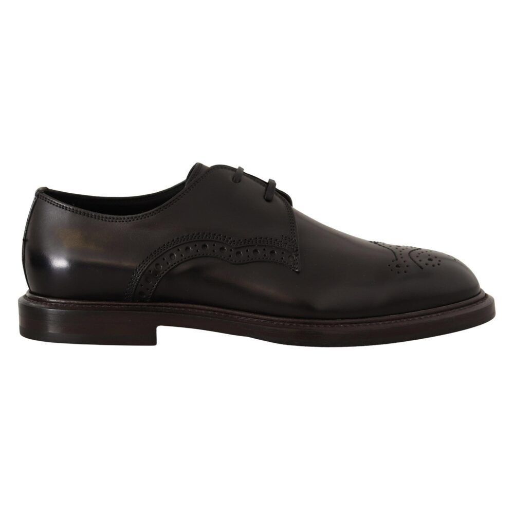 Dolce & Gabbana Dolce & Gabbana Elegant Black Derby Dress Shoes Size US 6 / EU 39 - 1 Thumbnail