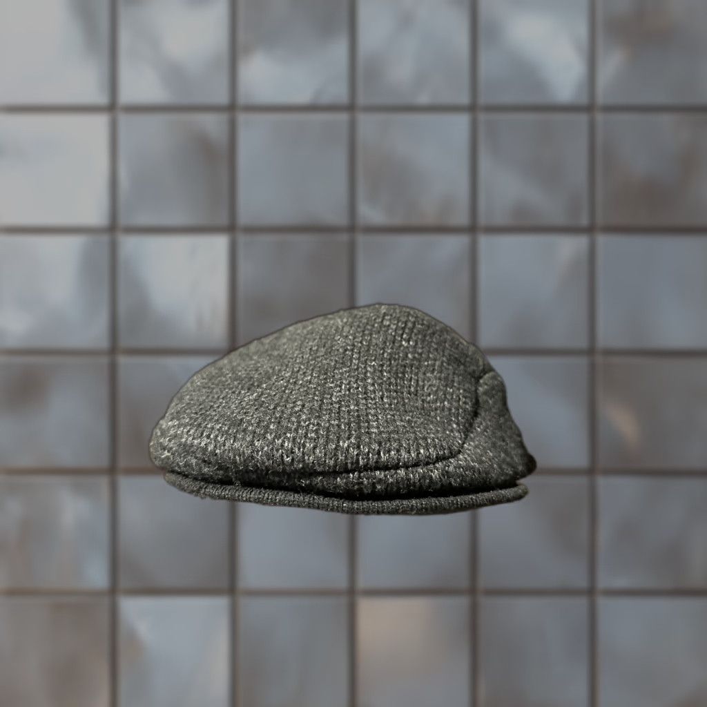 VINTAGE Polo Ralph Lauren Wool Flat Cap Newsboy Driver Hat Gray S/M Mens Cap