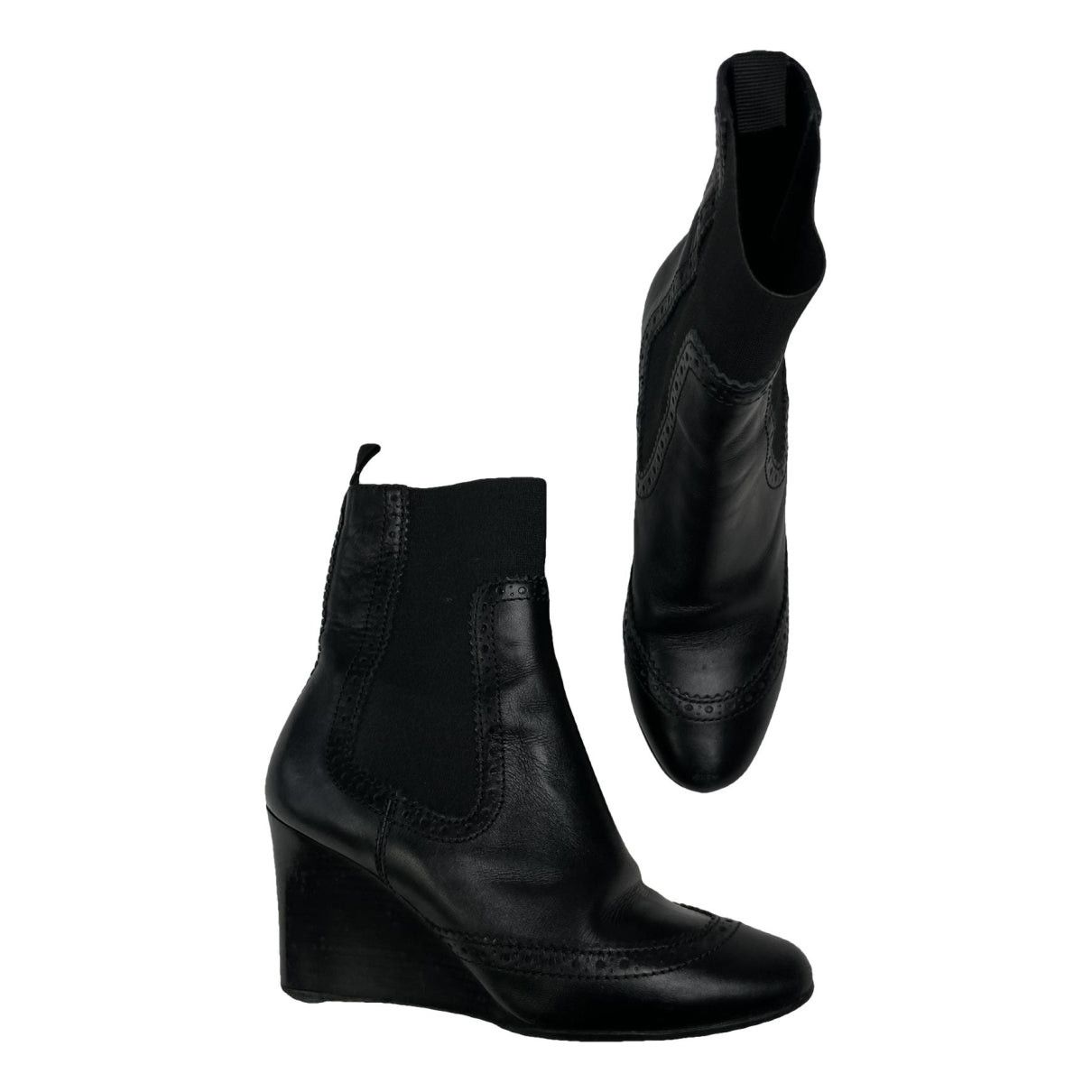 Balenciaga Black Leather Boot Size US 5 / IT 35 - 1 Thumbnail