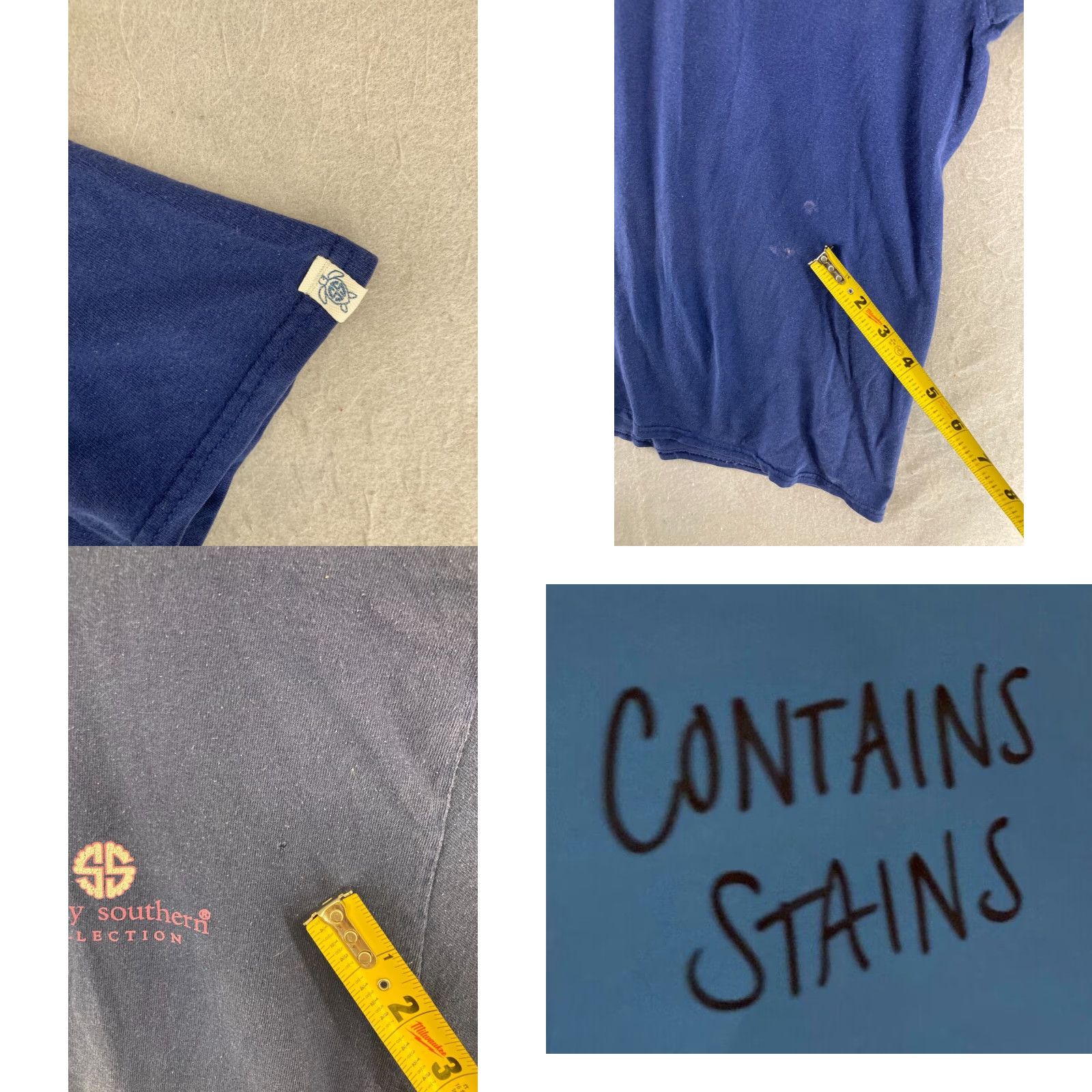 Vintage Simply Southern Women's T-Shirt Large Blue Graphic Print "Camping Is My Happy Place" Casual Crew Neck Size L / US 10 / IT 46 - 8 Thumbnail