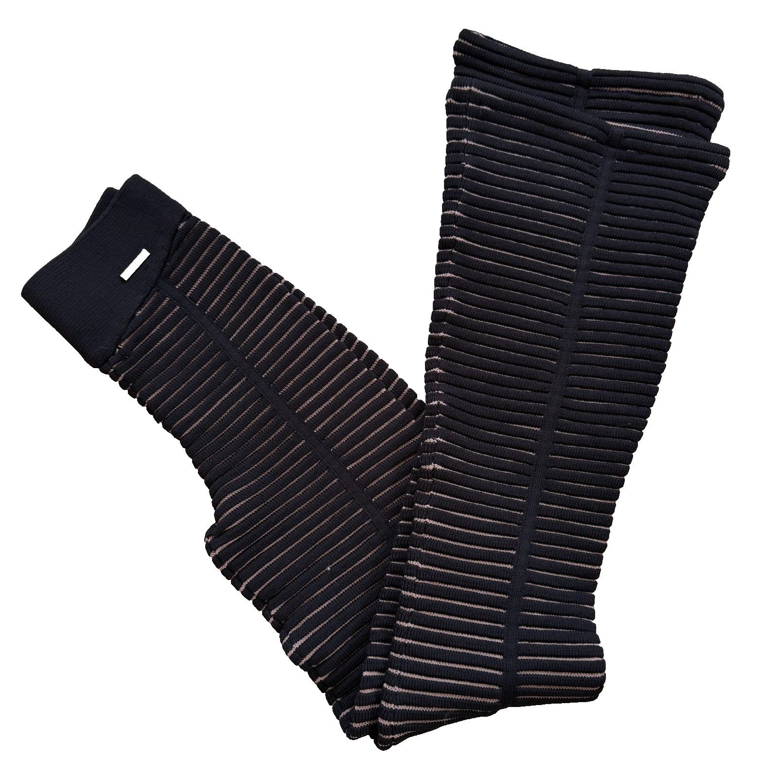 Maniere De Vior Maniere De Voir Bandage Flare Pants Y2K Ribbed Knit Stripe Size 22" - 3 Thumbnail