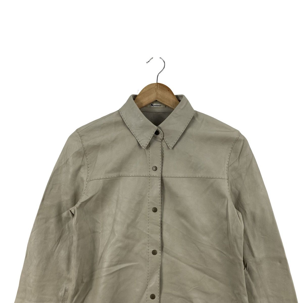 Aquascutum Vintage AQUASCUTUM Genuine Leather Button Up Shirt Jacket Size S / US 4 / IT 40 - 2 Thumbnail