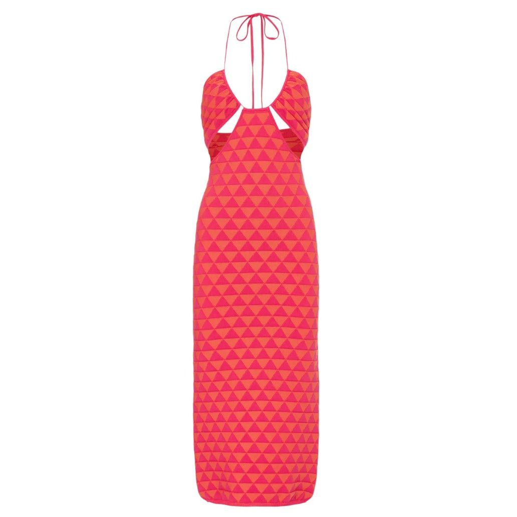 Solid & Striped Solid & Striped Halter The Kiana Dress in Pink, Size S Size S / US 4 / IT 40 - 1 Thumbnail