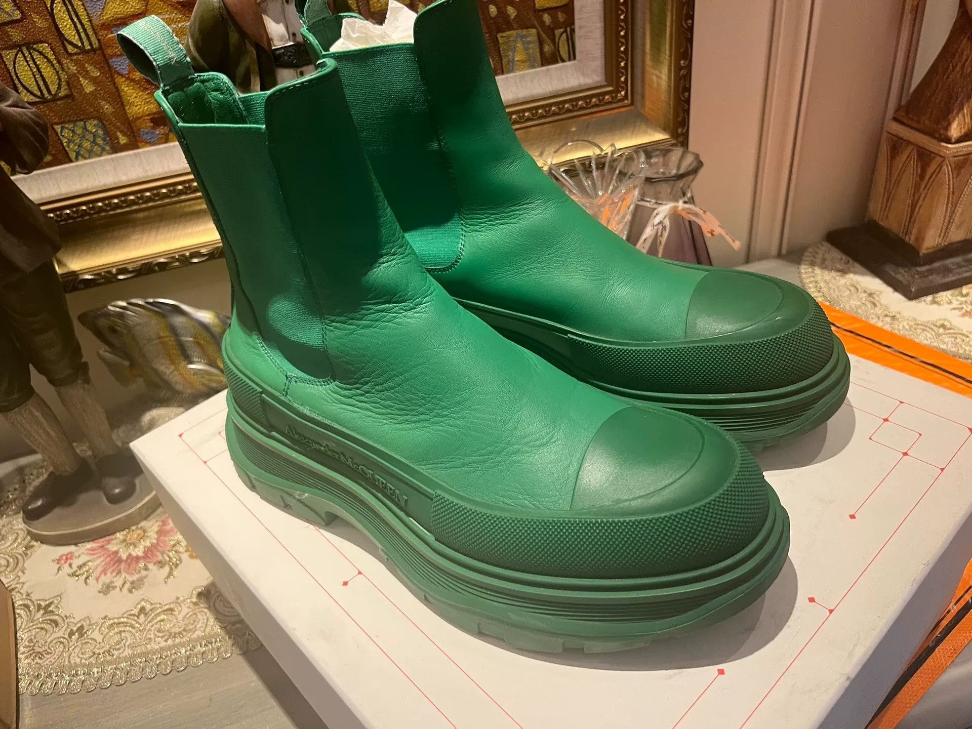 Alexander McQueen Alexander McQueen Green Tread Boots Size US 9 / EU 42 - 8 Thumbnail