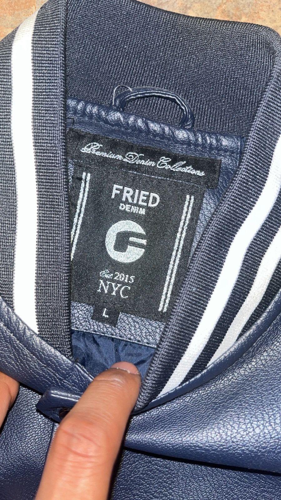Other Fried Denim Varsity Jacket sz Large NWOT Size US L / EU 52-54 / 3 - 2 Thumbnail
