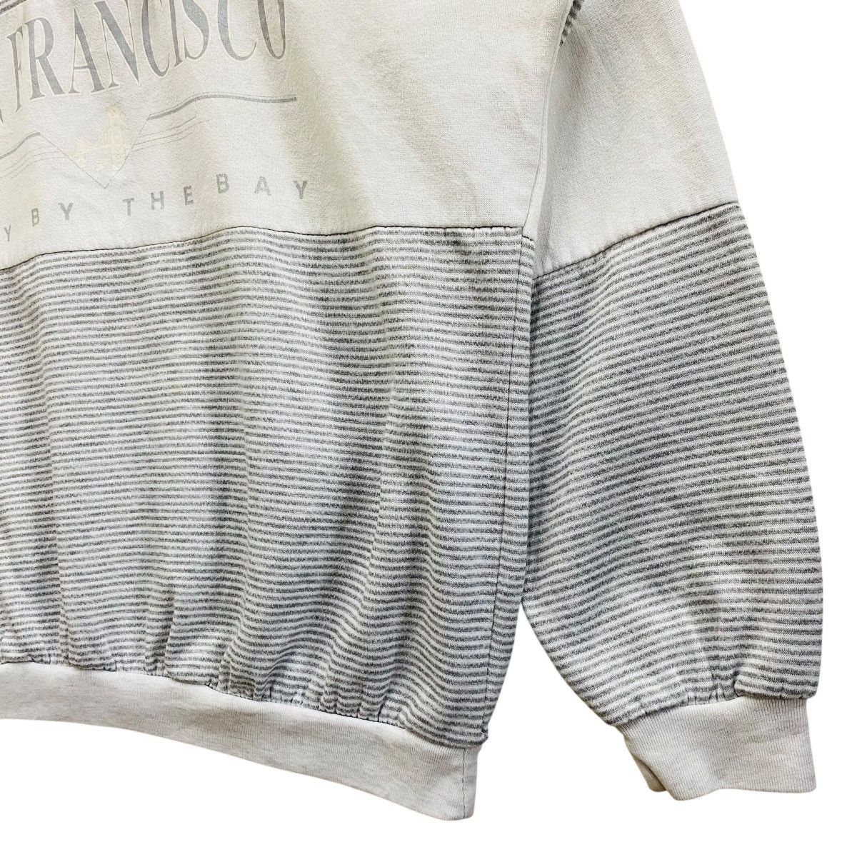 Vintage Vintage San Francisco Striped Quarter Zip Boxy Sweatshirt Size US XL / EU 56 / 4 - 4 Thumbnail