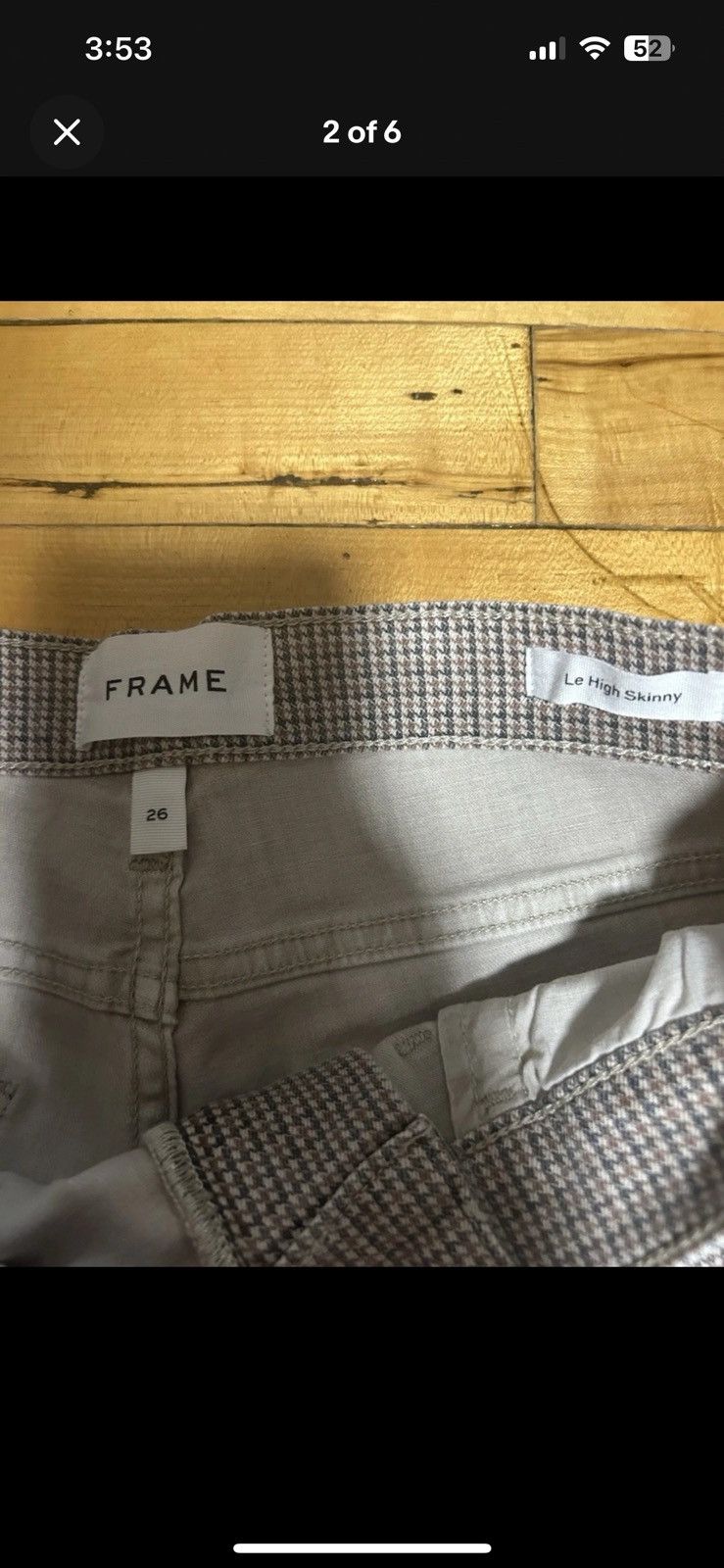 Frame Frame Denim le High Skinny Women's Jeans Plaid Pattern Size 26" / US 2 / IT 38 - 2 Thumbnail