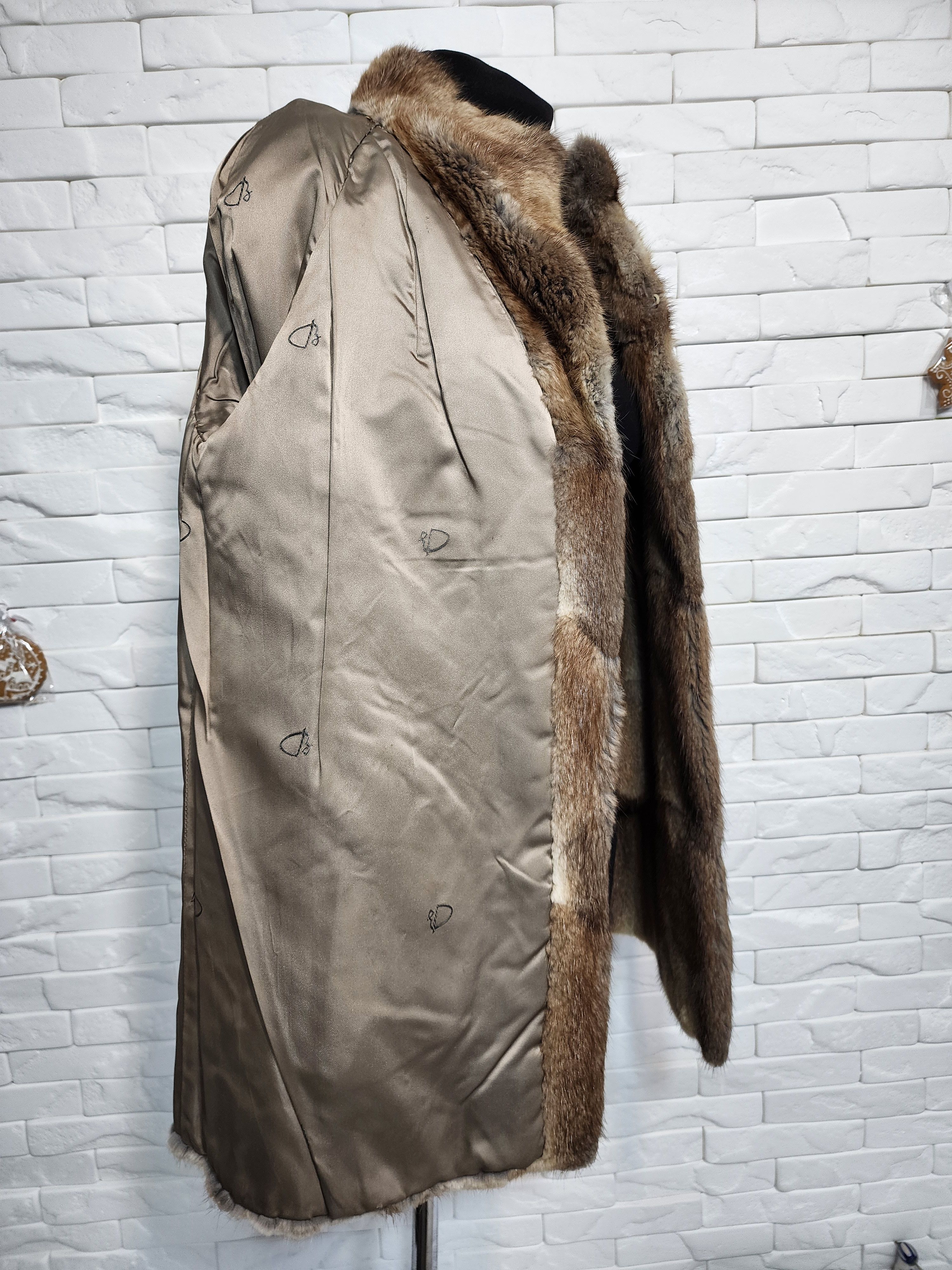Furla Warm Brown Women's Fur Coat. Size L / US 10 / IT 46 - 8 Thumbnail
