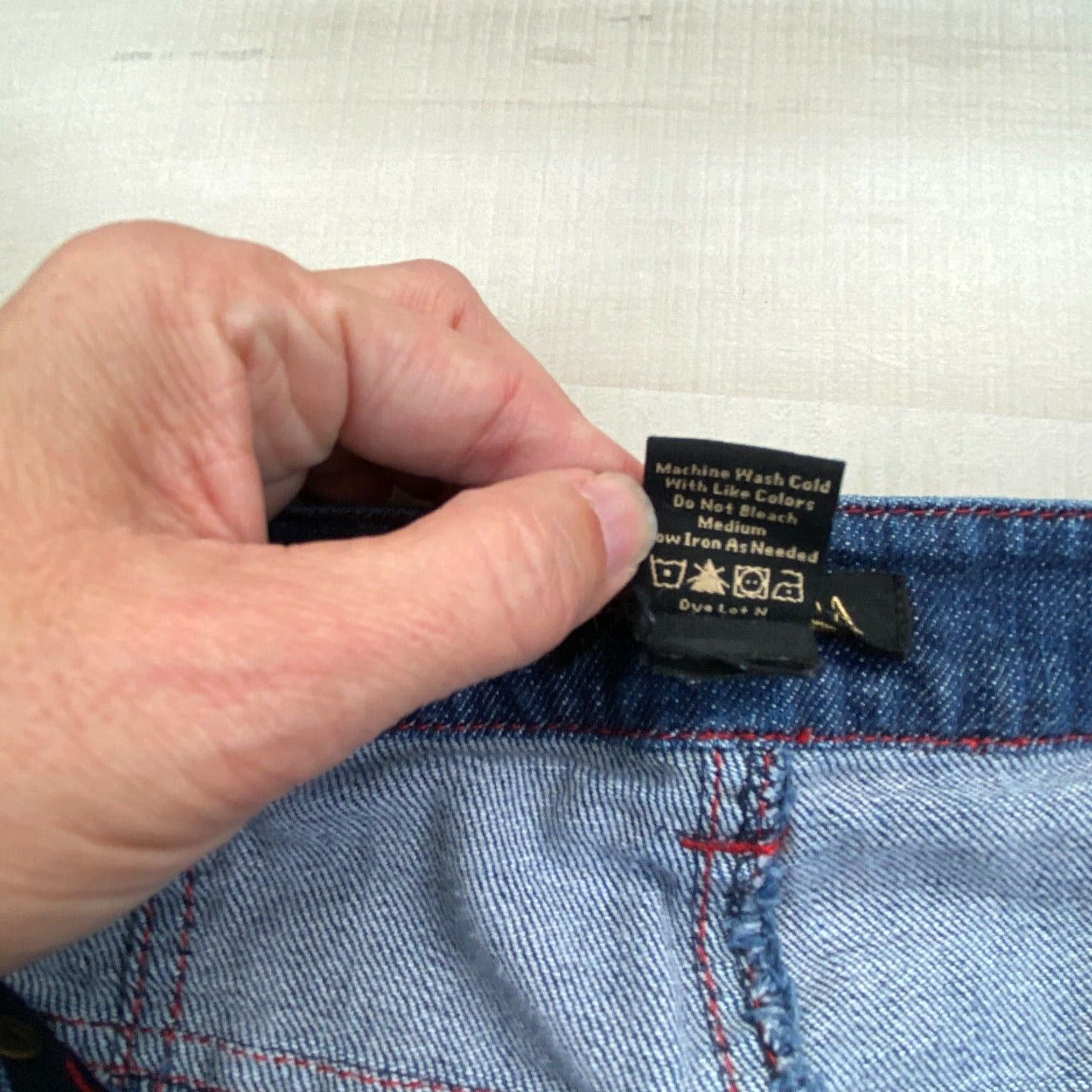 Vintage Miss Tina Womens Blue Denim Straight Mid Rise Jeans 32x28 Size 34" / US 12 / IT 48 - 5 Thumbnail
