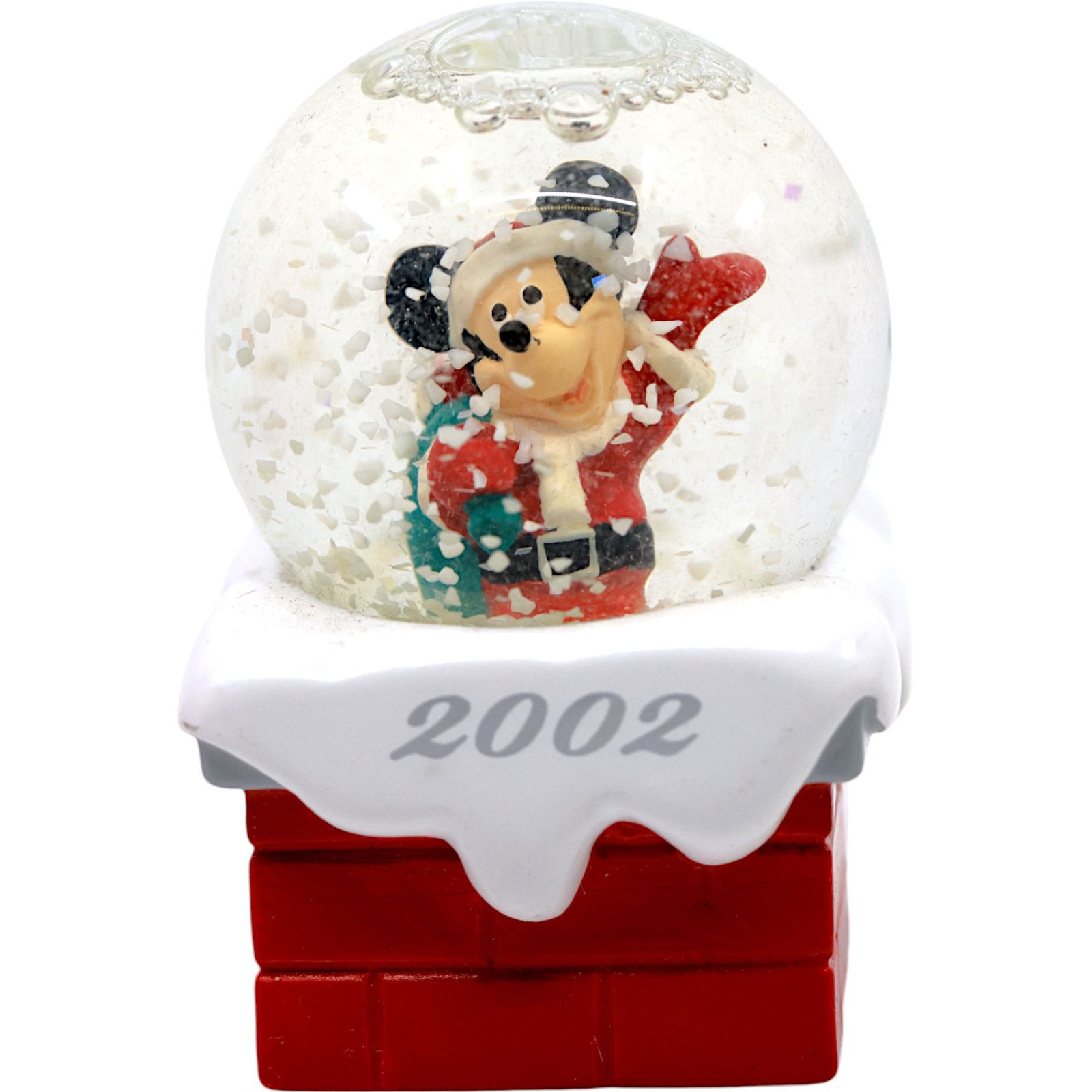 Disney Mickey Mouse Santa Chimney JCPenny Snow Globe 2002 & 2010 Size ONE SIZE - 4 Thumbnail