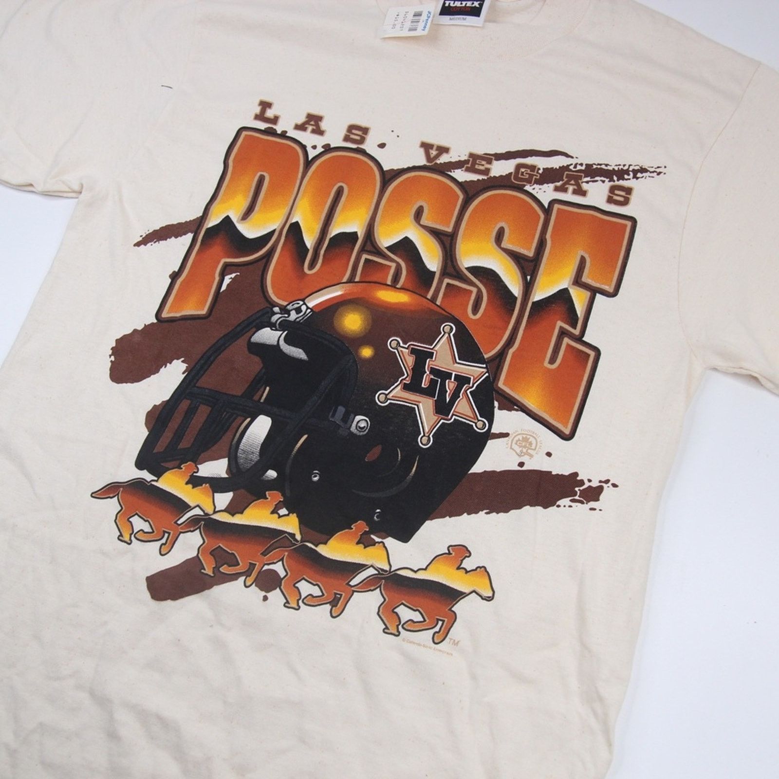 Vintage VTG Las Vegas Posse Canadian Football league graphic T shirt Size US M / EU 48-50 / 2 - 2 Thumbnail