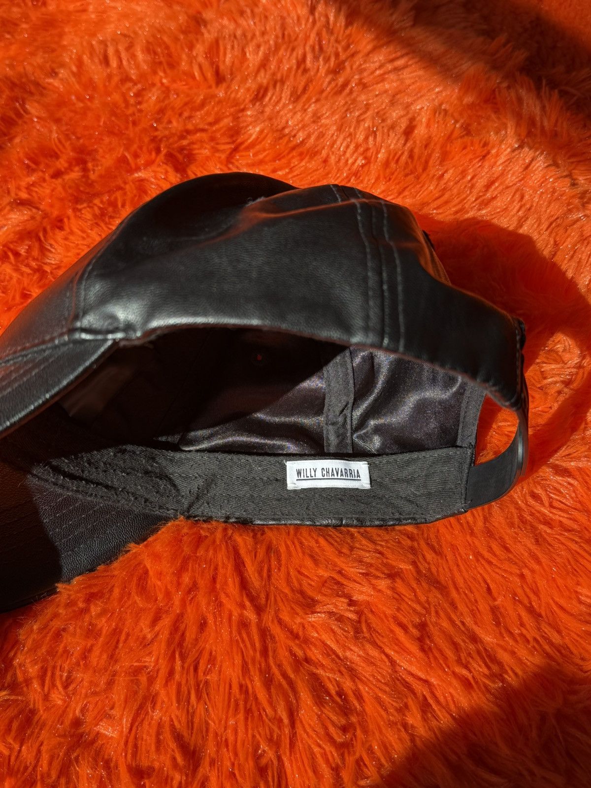 Willy Chavarria Willy Chavarria SS23 „WILLY” leather cap Size ONE SIZE - 4 Thumbnail