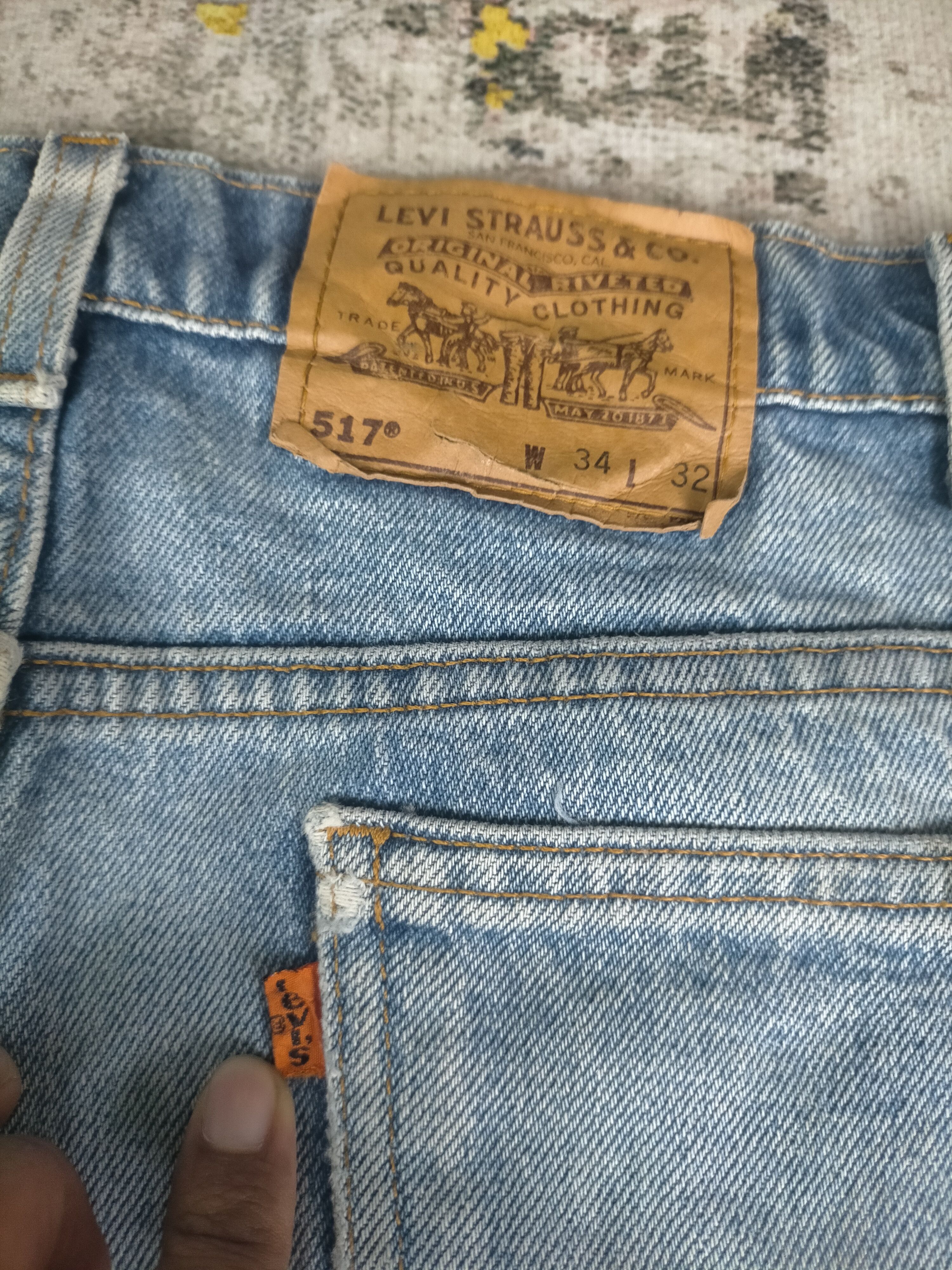 Vintage 🔥 Vintage 80s Levis 517 Orange Tab Flare Distressed Jeans Size US 32 / EU 48 - 7 Thumbnail