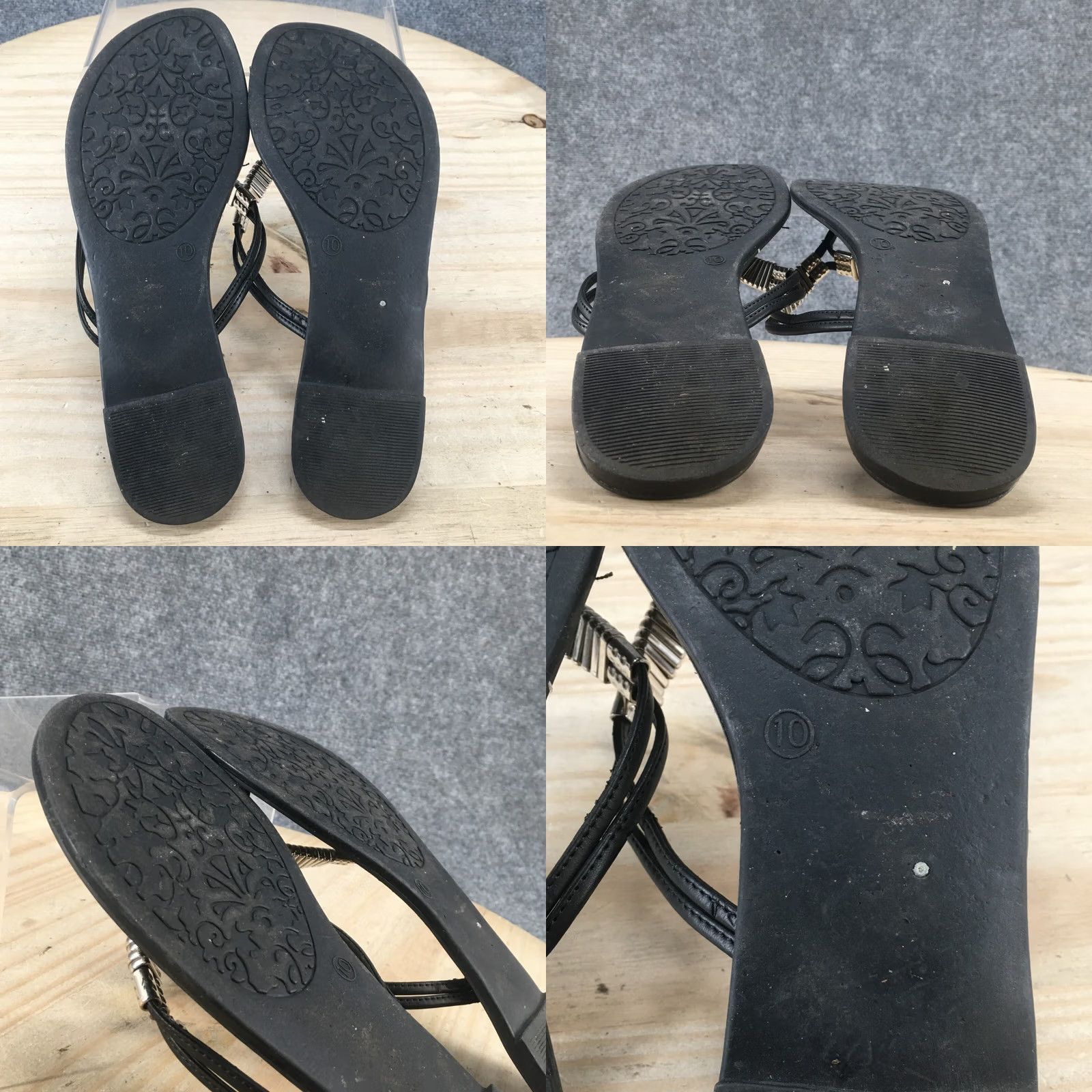 Vintage CL By Laundry Sandal Womens 10 Black Flip Flop Thong Slip On Casual Comfort Mens? Womens Size US 10 / IT 40 - 8 Thumbnail