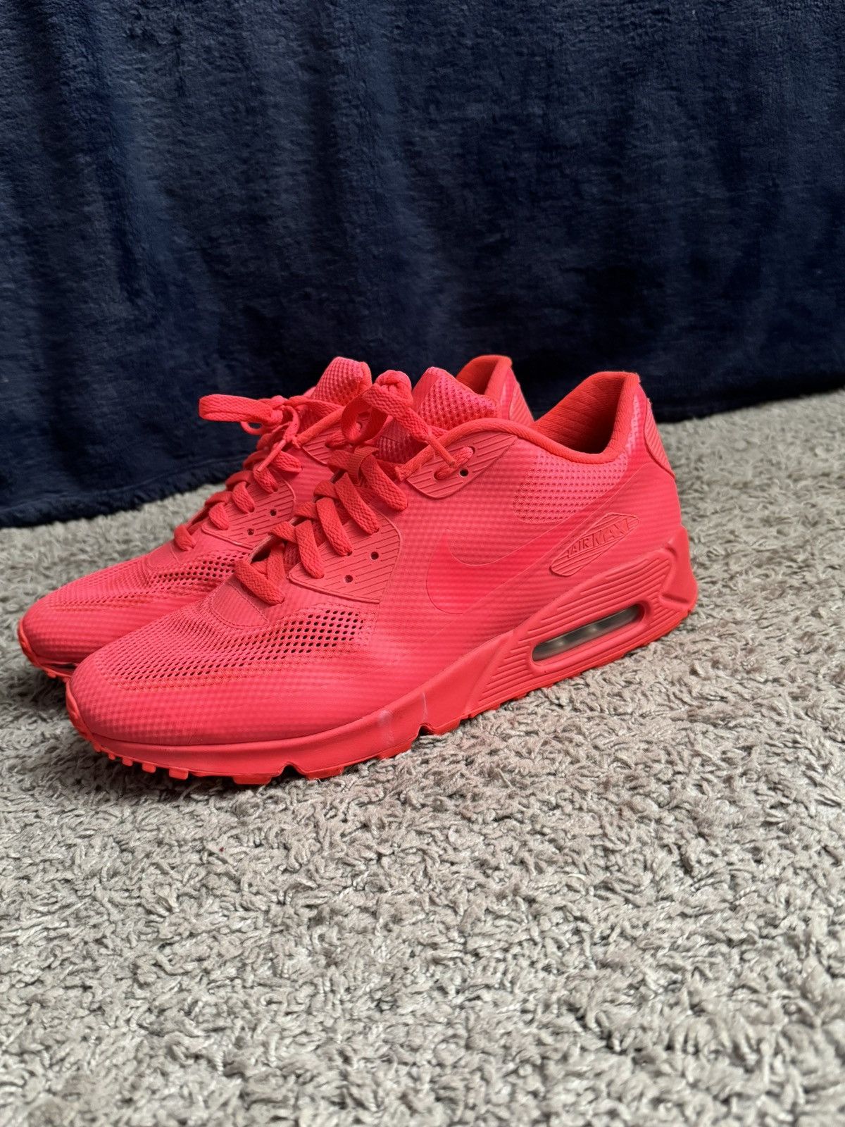 Nike Solar Red Nike Air Max 90 Size US 11 / EU 44 - 3 Thumbnail