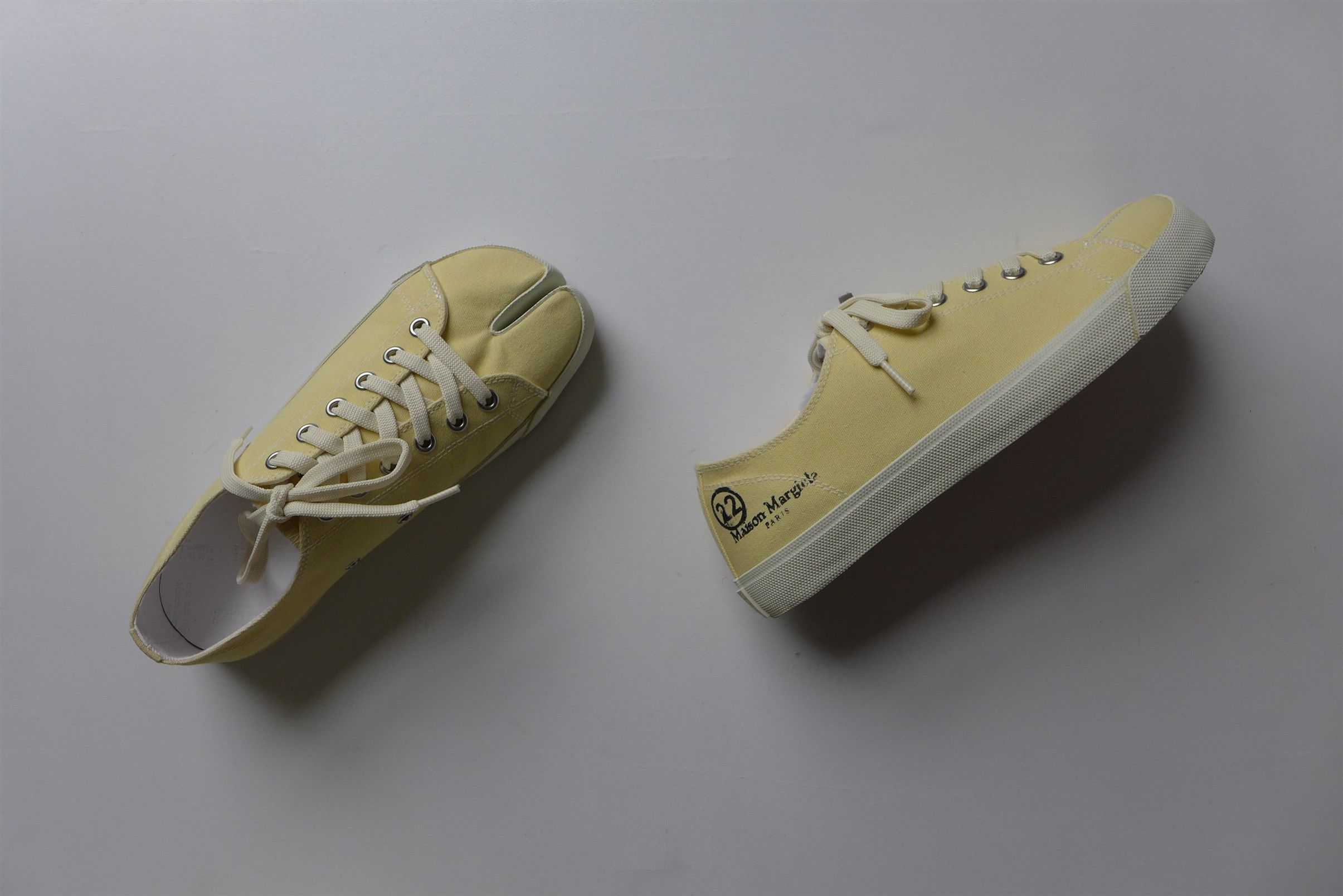 Maison Margiela Margiela Tabi Low Sneakers - Yellow Cotton Canvas Size US 8 / EU 41 - 7 Thumbnail