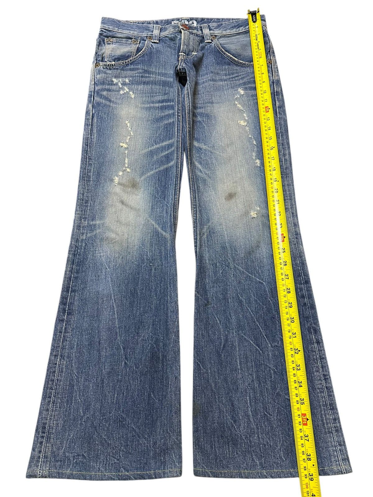 Edwin Vintage Edwin Blue Trip Faded Thunder Wash Wide Leg Jeans Size US 32 / EU 48 - 13 Thumbnail