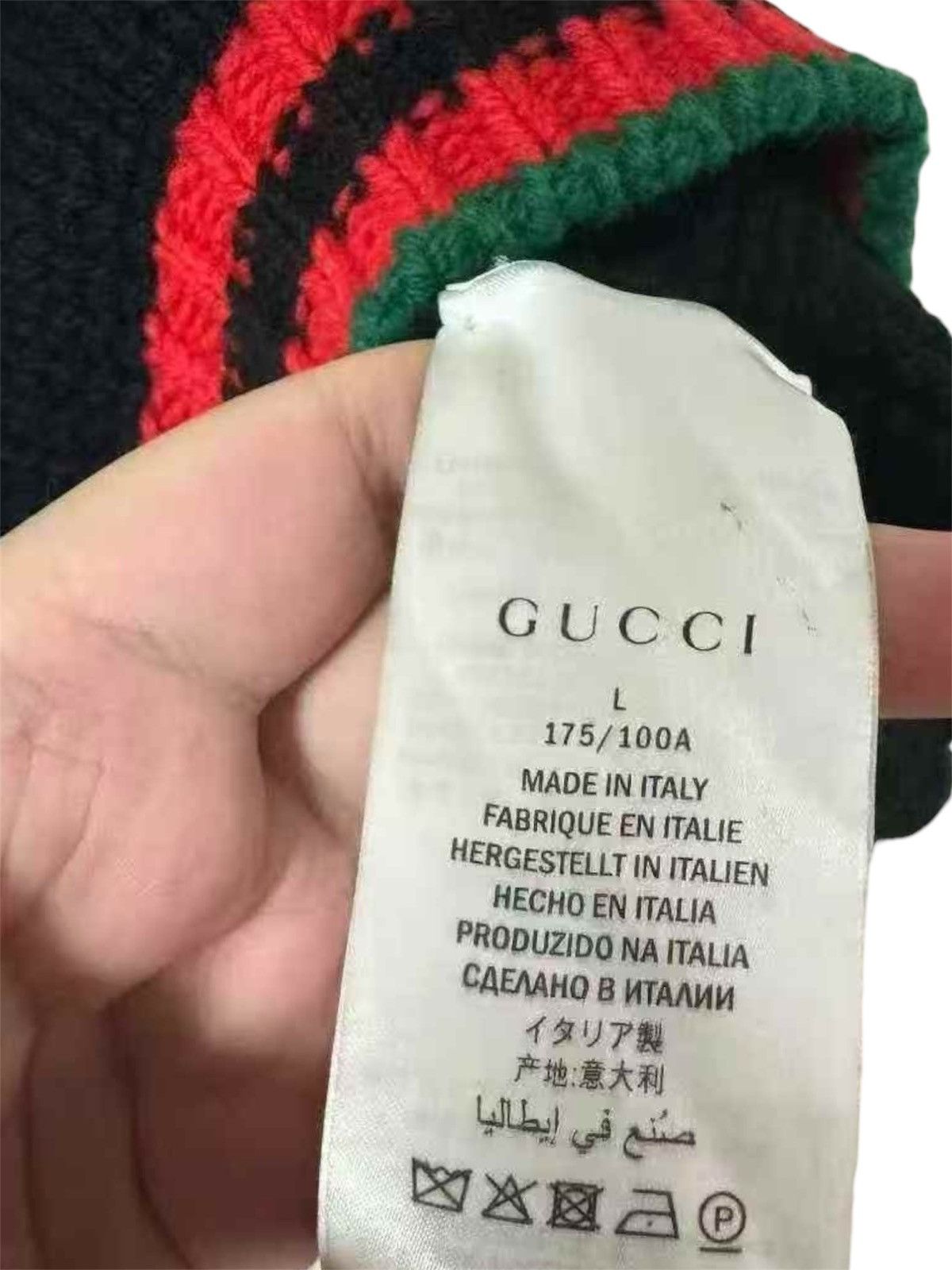 Gucci Gucci L Cable Blue Knitted Wool Sweater Crewneck Size US L / EU 52-54 / 3 - 6 Thumbnail