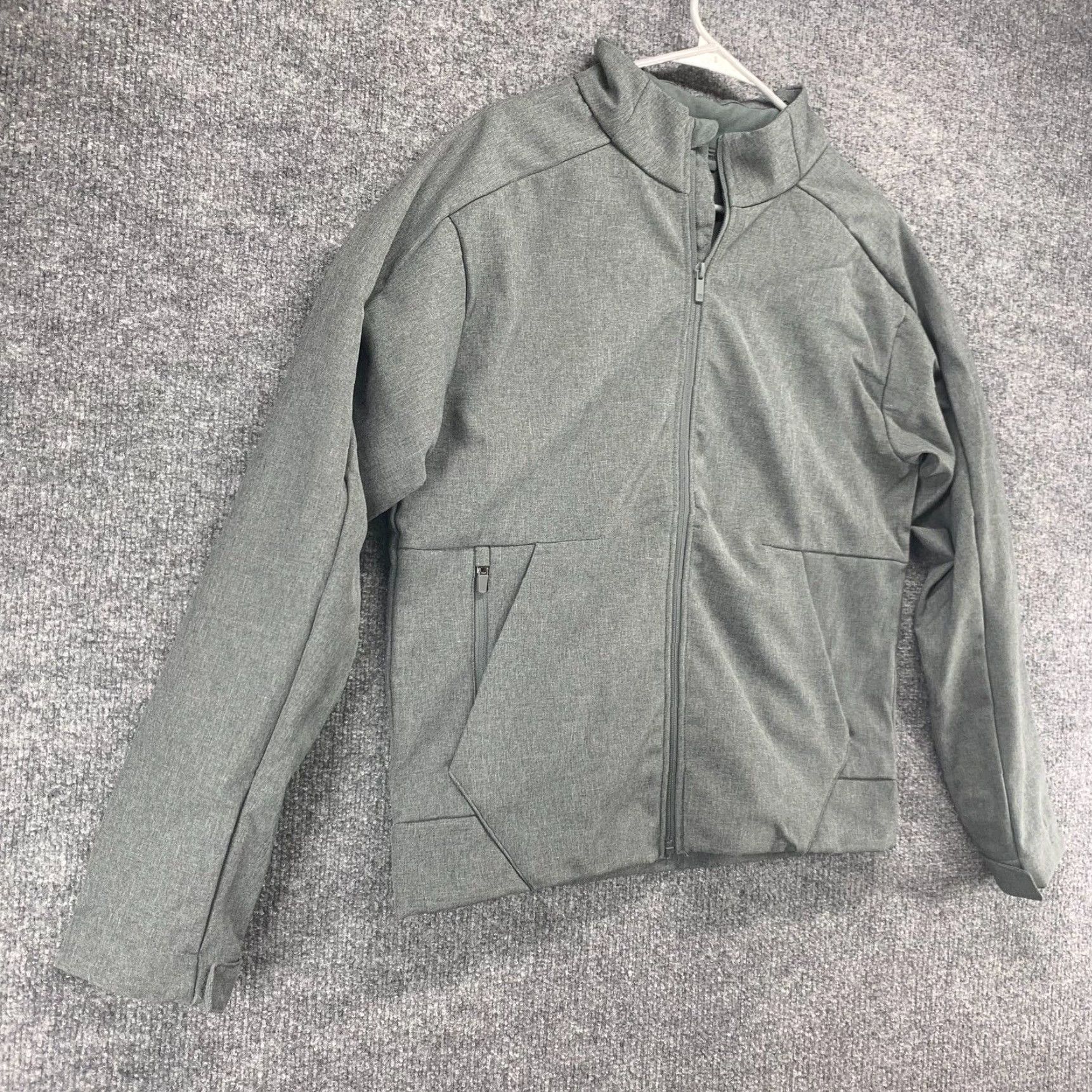 Vintage All In Motion Jacket Mens Medium Gray Full Zip Performance Active Fleece Pocket Size US M / EU 48-50 / 2 - 2 Thumbnail
