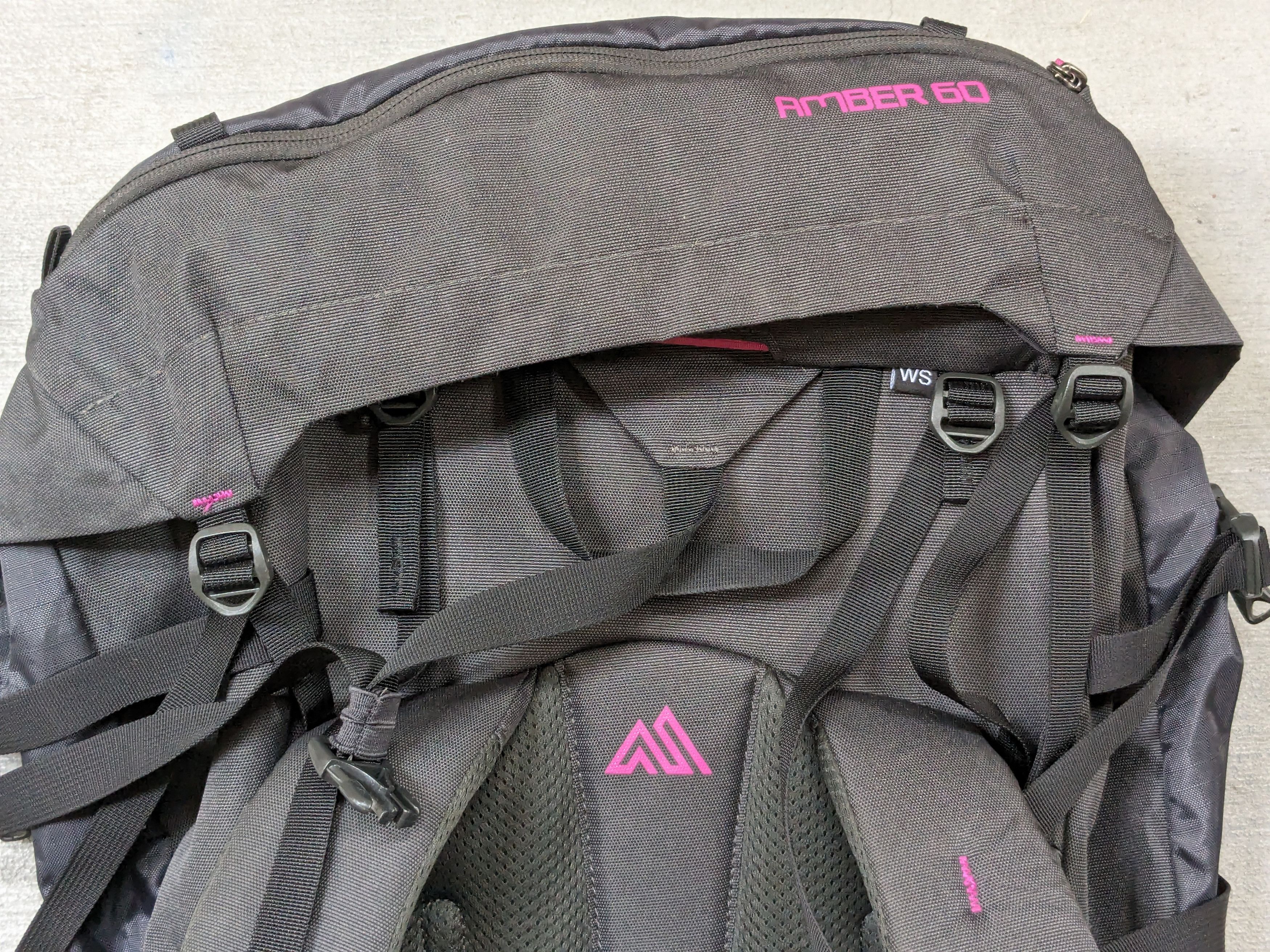 Gregory Gregory Amber 60L Hiking Backpack Gray Pink Zip Size ONE SIZE - 11 Thumbnail
