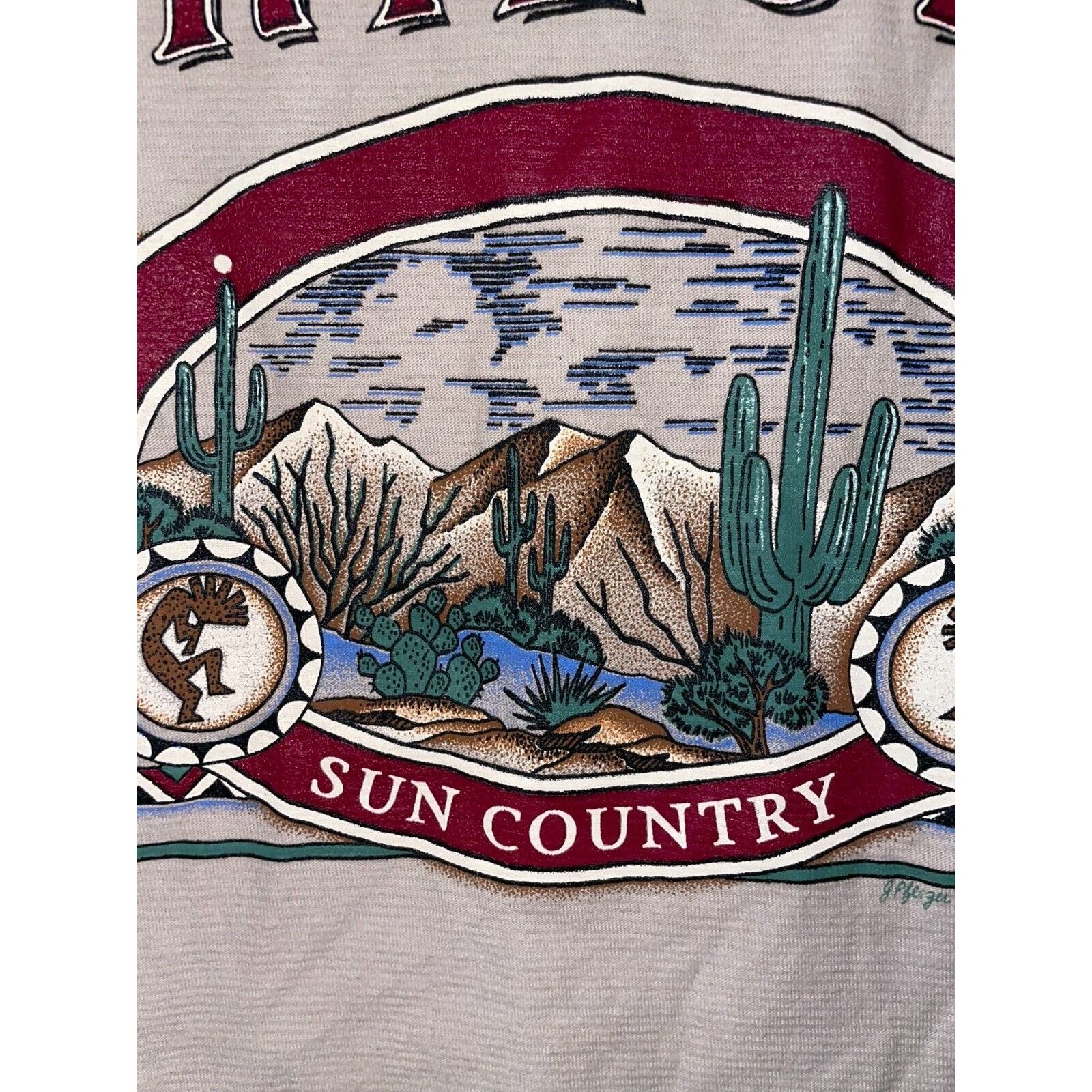 Vintage Vintage Arizona Shirt AZ Sun Country Cactus Aboriginal 90s L Size US L / EU 52-54 / 3 - 3 Thumbnail