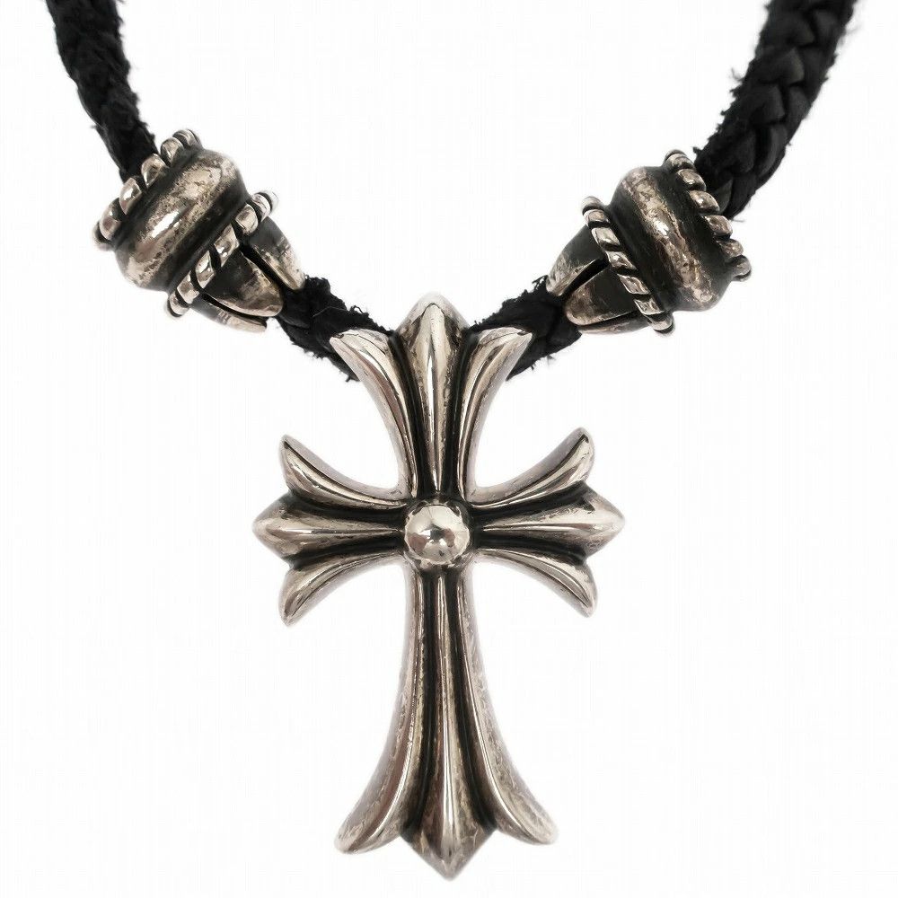 Chrome Hearts Chrome Hearts CH Small Cross Pendant + Leather 