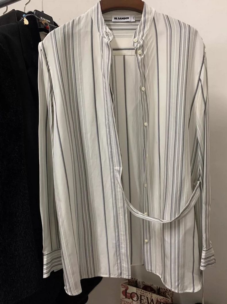 Jil Sander Jil Sander size 32 Ribbon Striped Shirt Size 4XL / US 24-26 - 1 Thumbnail