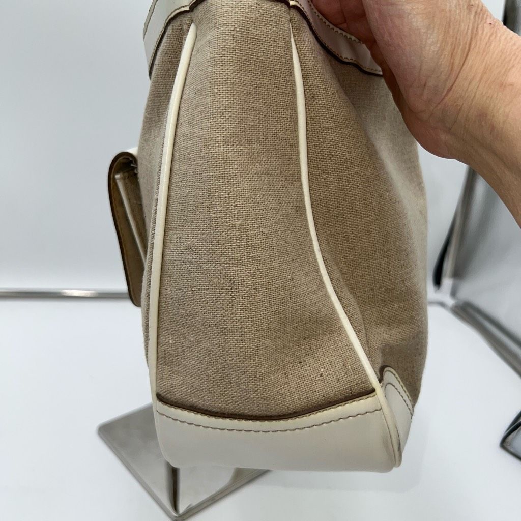 Etienne Aigner Etienne Aigner Vintage Linen and Leather Shoulder Bag Size ONE SIZE - 4 Thumbnail