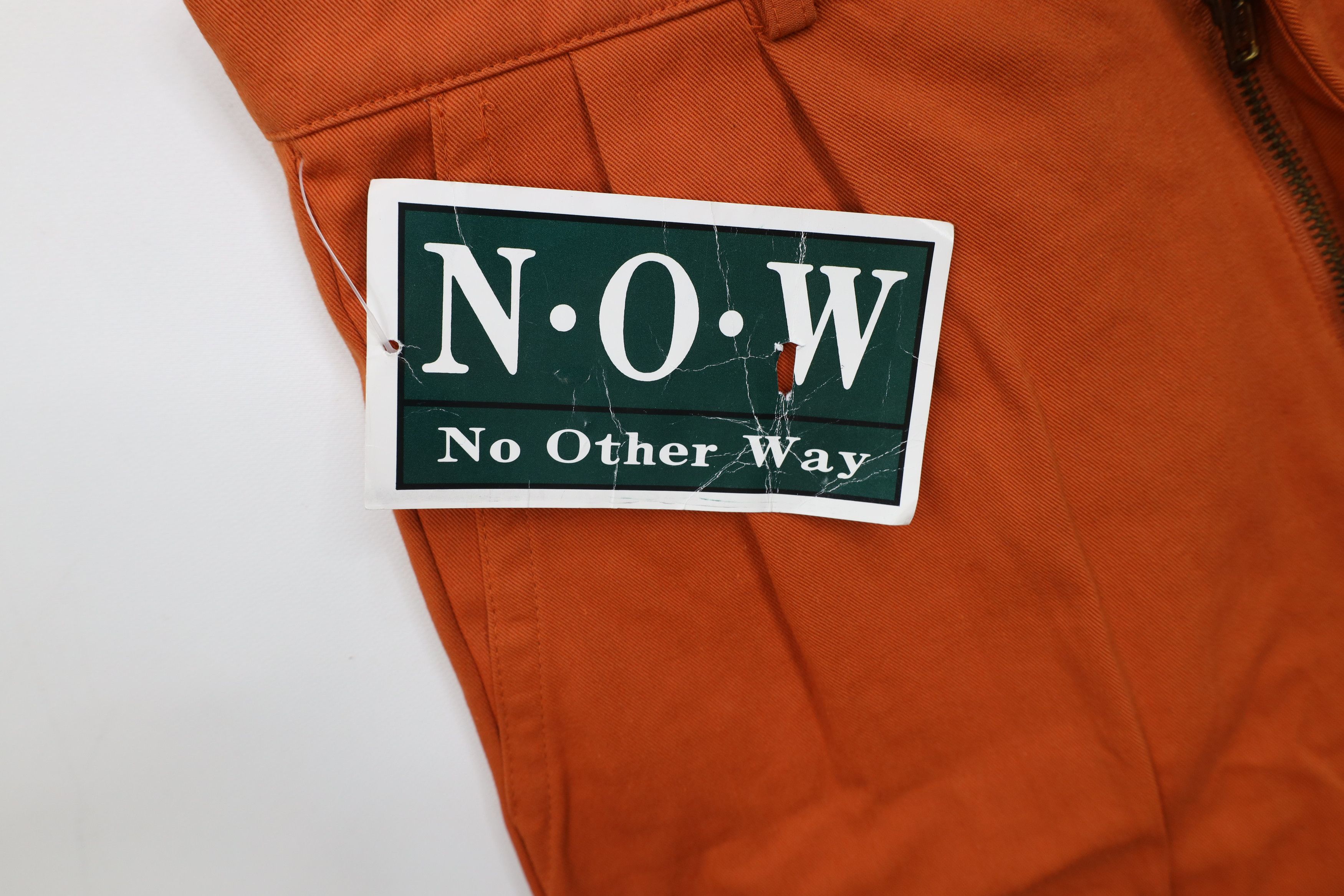 Vintage Deadstock Vintage 90s Streetwear Pleated Chino Shorts Orange Size US 28 / EU 44 - 6 Thumbnail