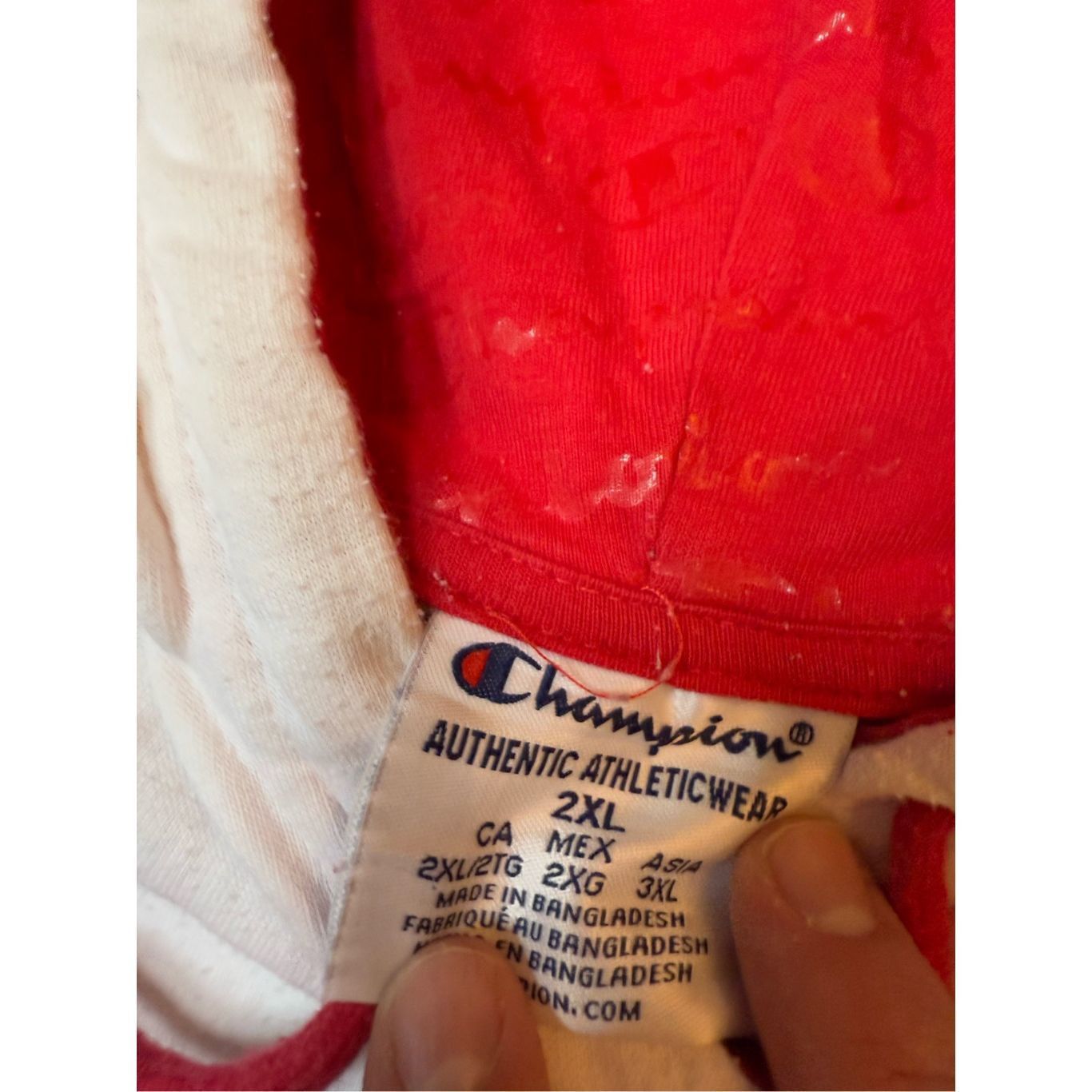 Champion Size XXL - Y2K Vintage champion Georgia Bull Dogs Red white Hoodie Sweatshirt Size US XXL / EU 58 / 5 - 3 Thumbnail